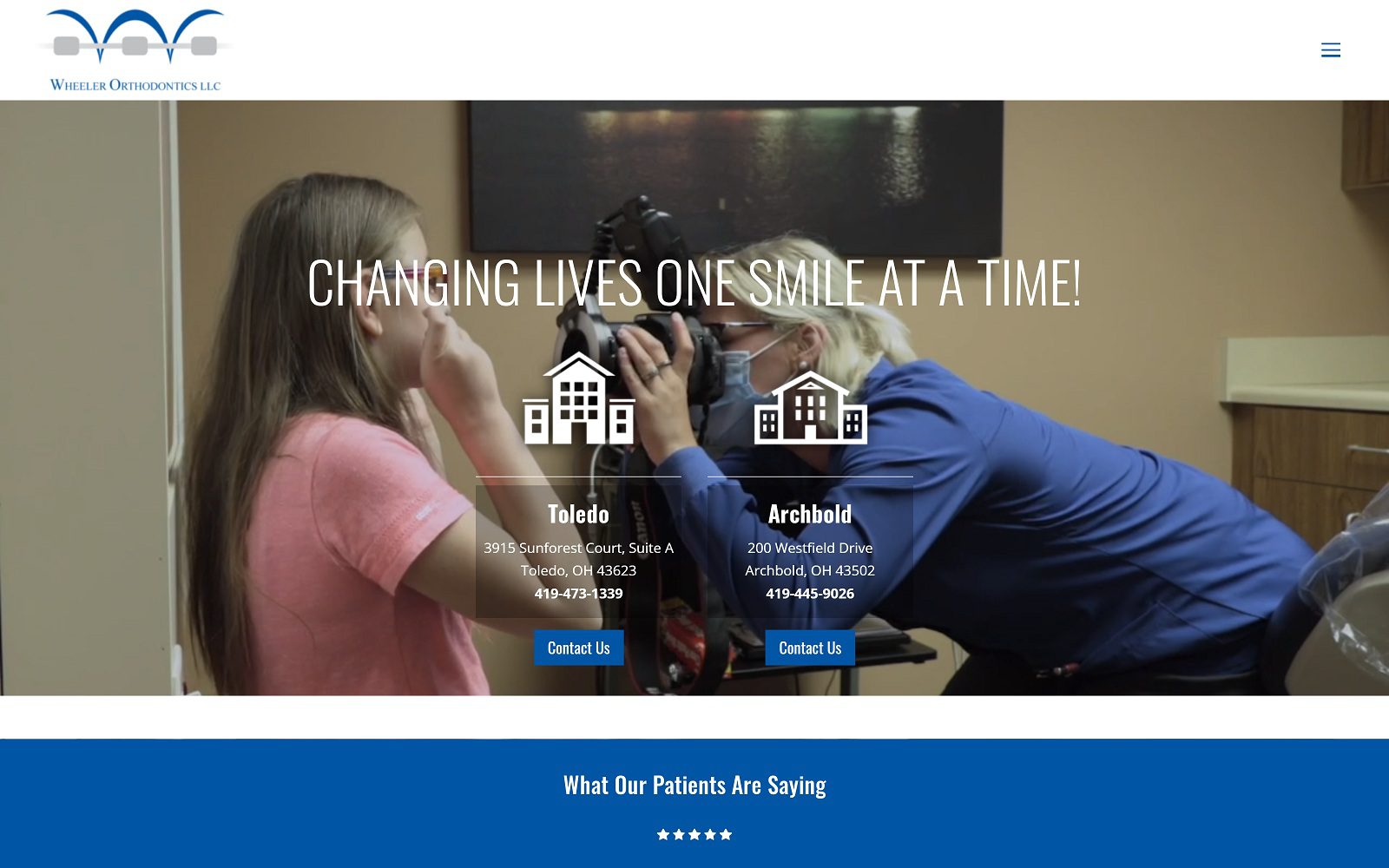 The Screenshot of Wheeler Orthodontics, LLC | Toledo, OH  Website
