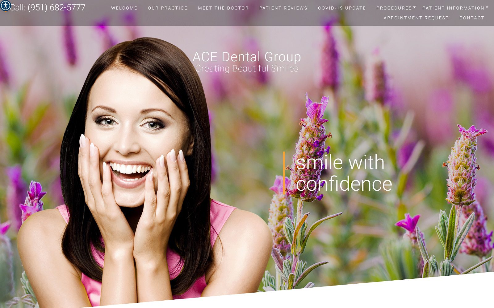 The Screenshot of Ace Dental Group Sean Yar, DDS Website