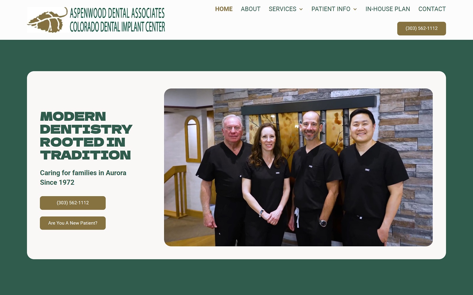 aspenwooddental.com screenshot