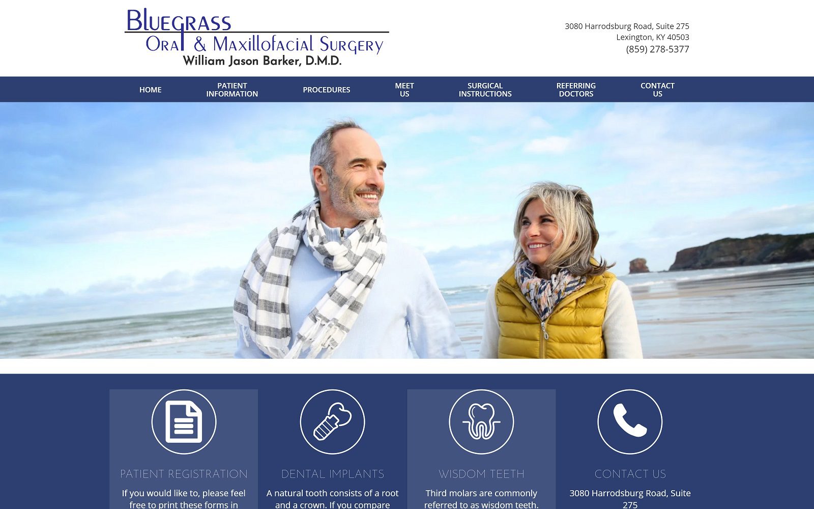 The Screenshot of Dr. Wm Jason Barker, DMD Website