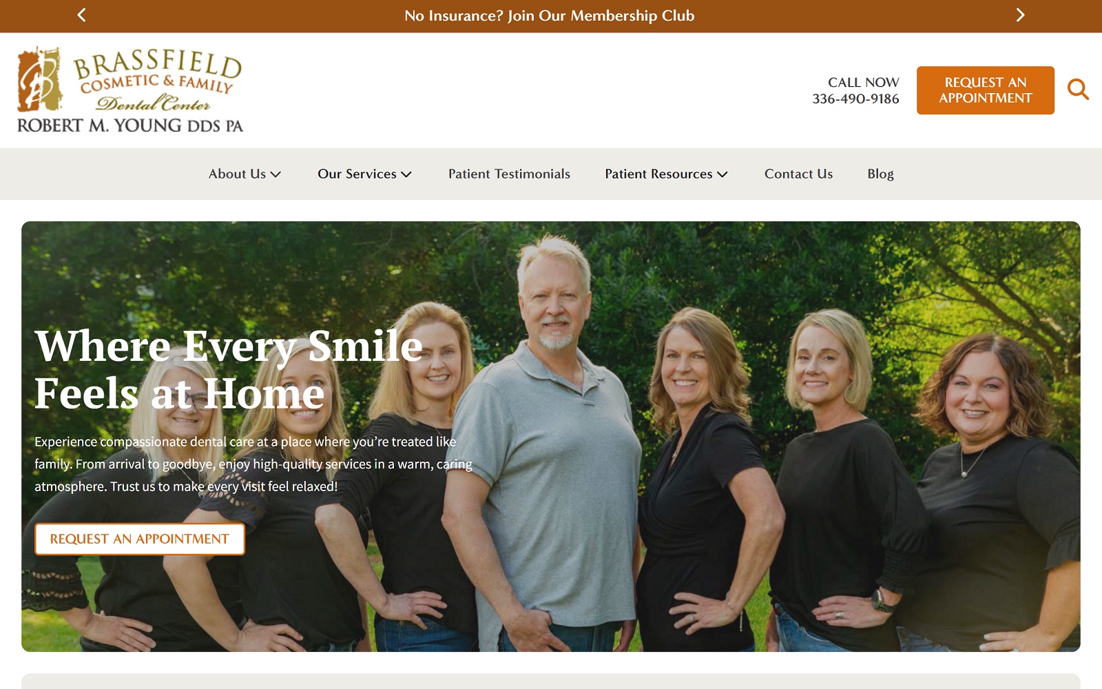 brassfielddental.com screenshot