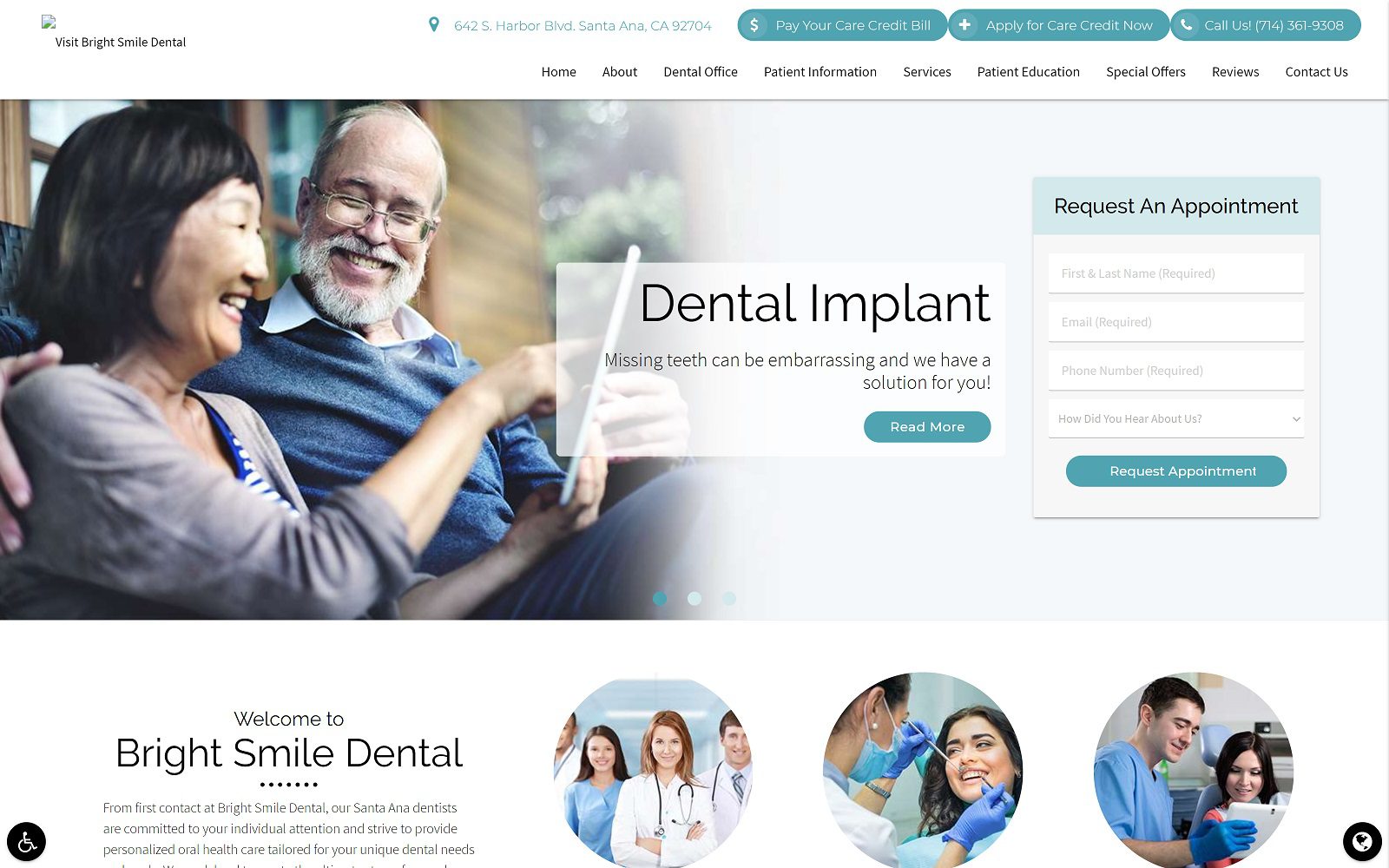 The Screenshot of Bright Smile Dental Dr. Michelle Bui Website