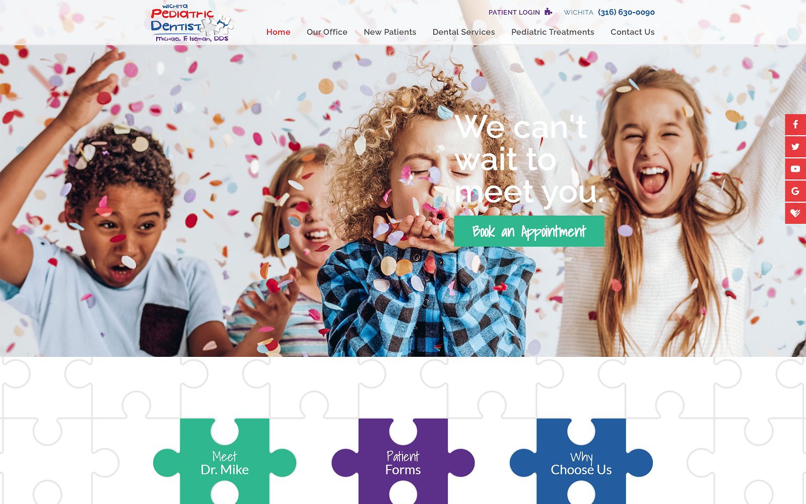 The Screenshot of Michael F. Iseman, Pediatric Dentist Website