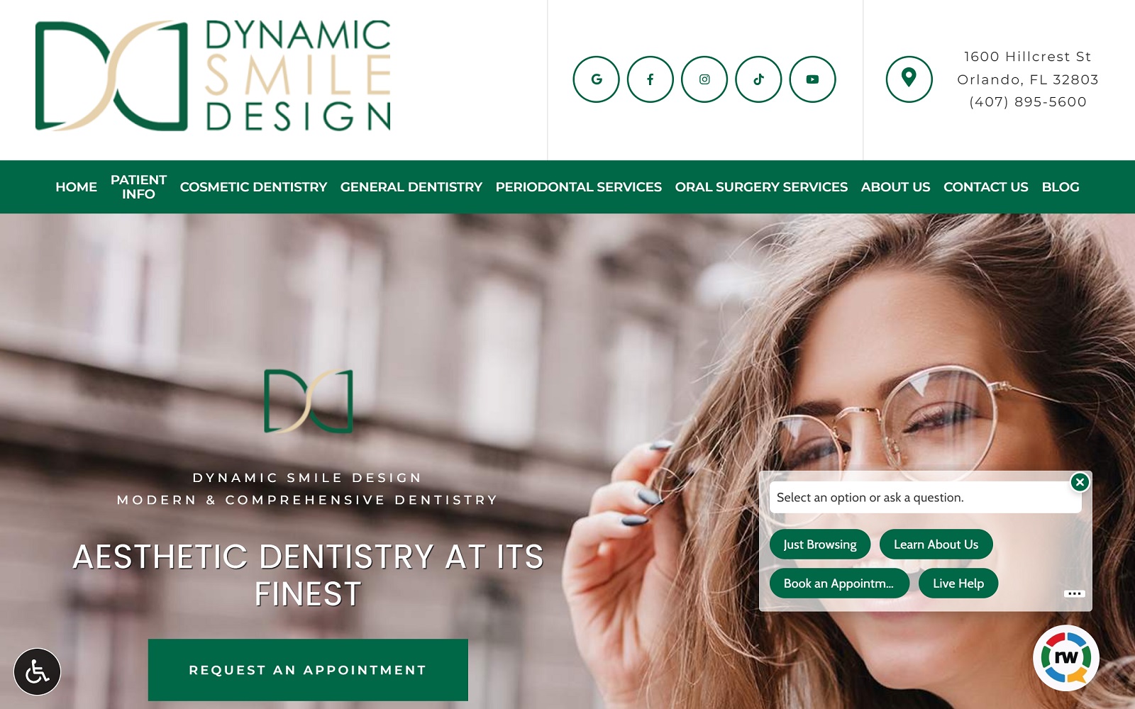 dynamicsmiledesign.com screenshot