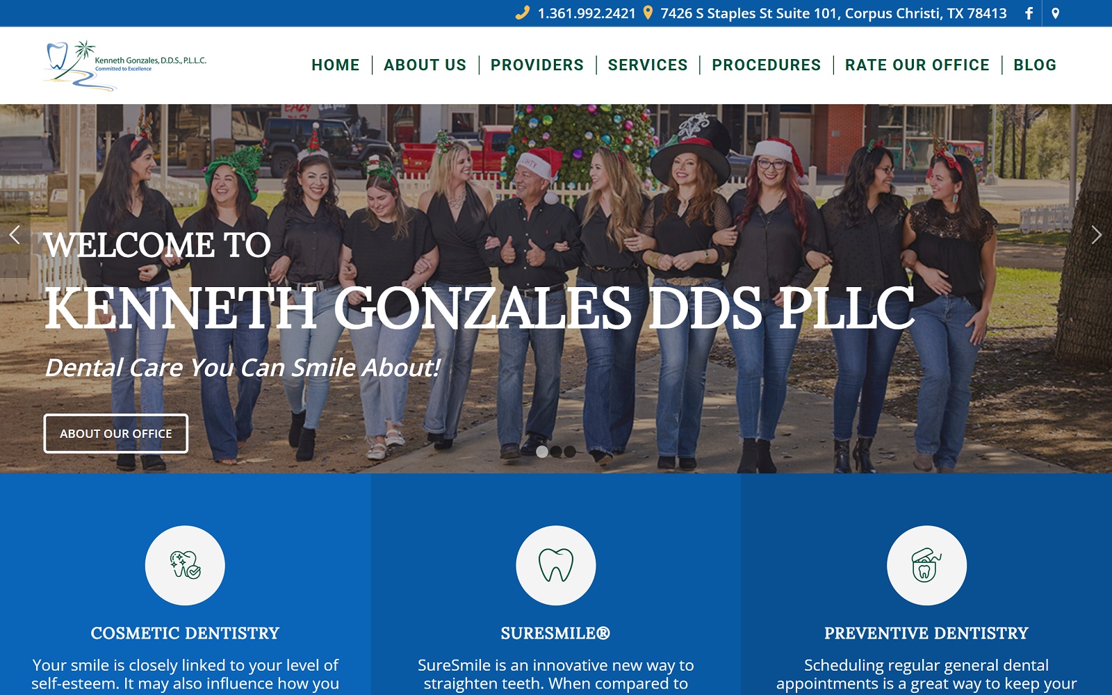gonzalessmiles.com screenshot