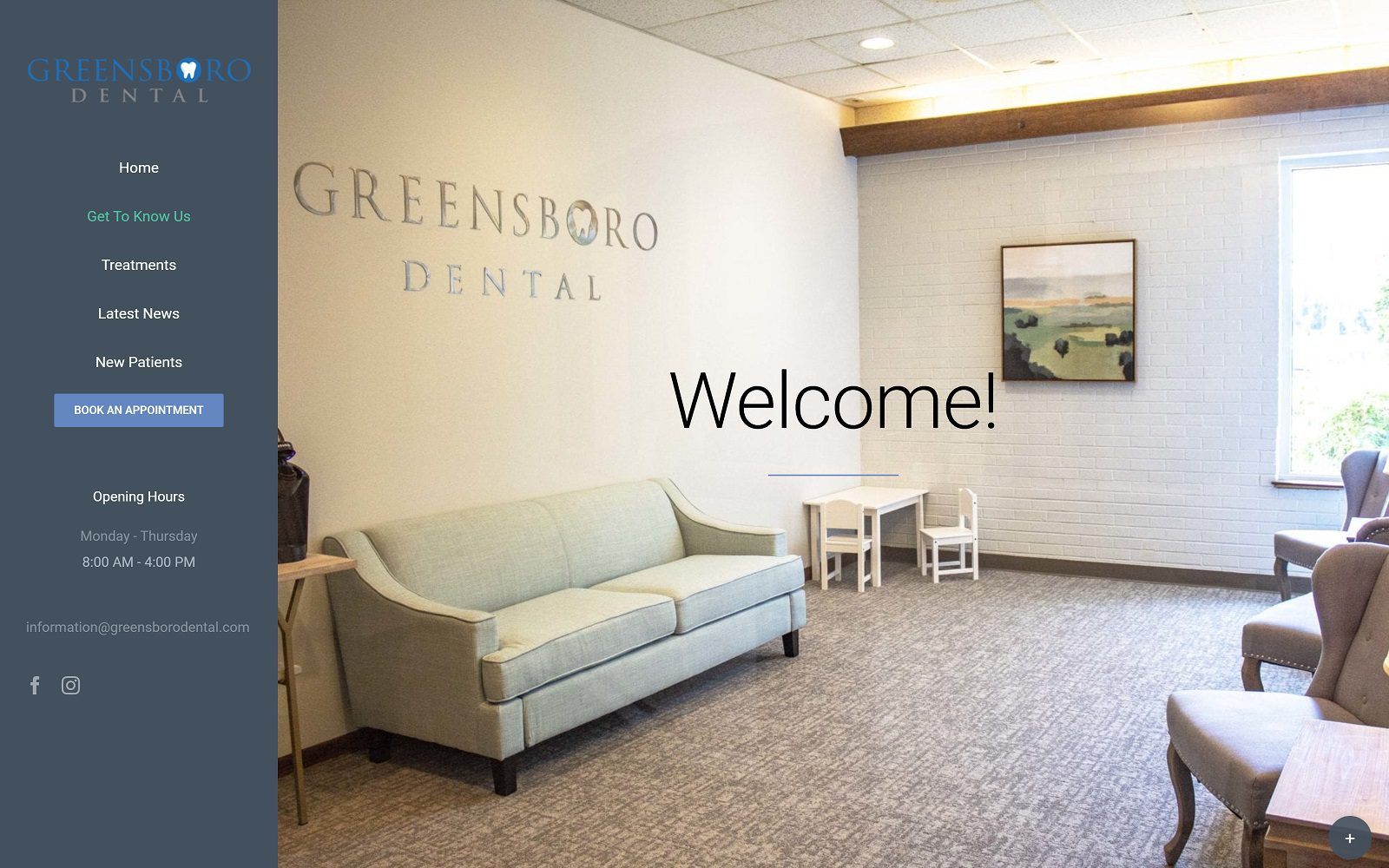 The Screenshot of Greensboro Dental Dr. Ashkan Tajeddini Website