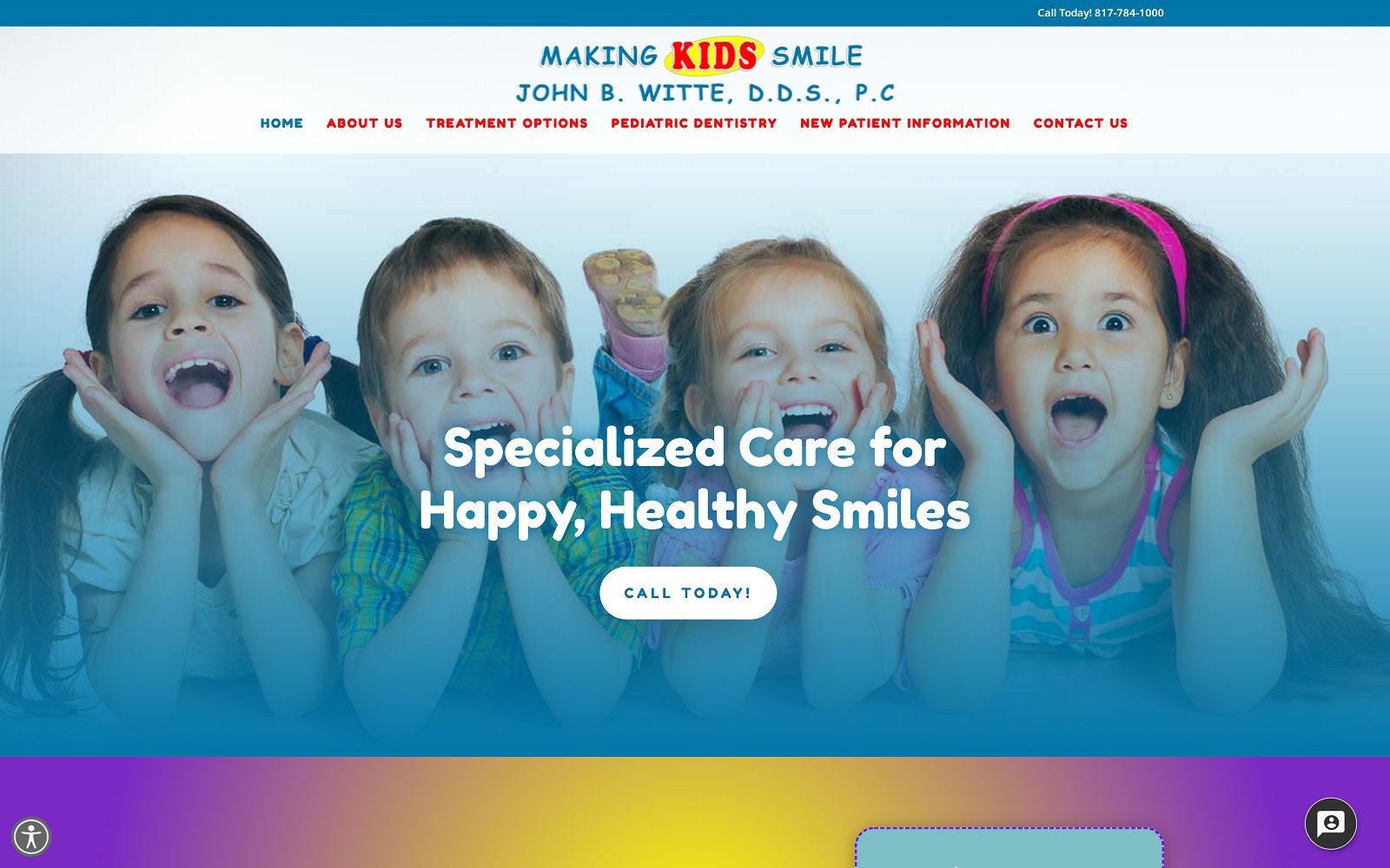 The Screenshot of John B. Witte, DDS, PC Website
