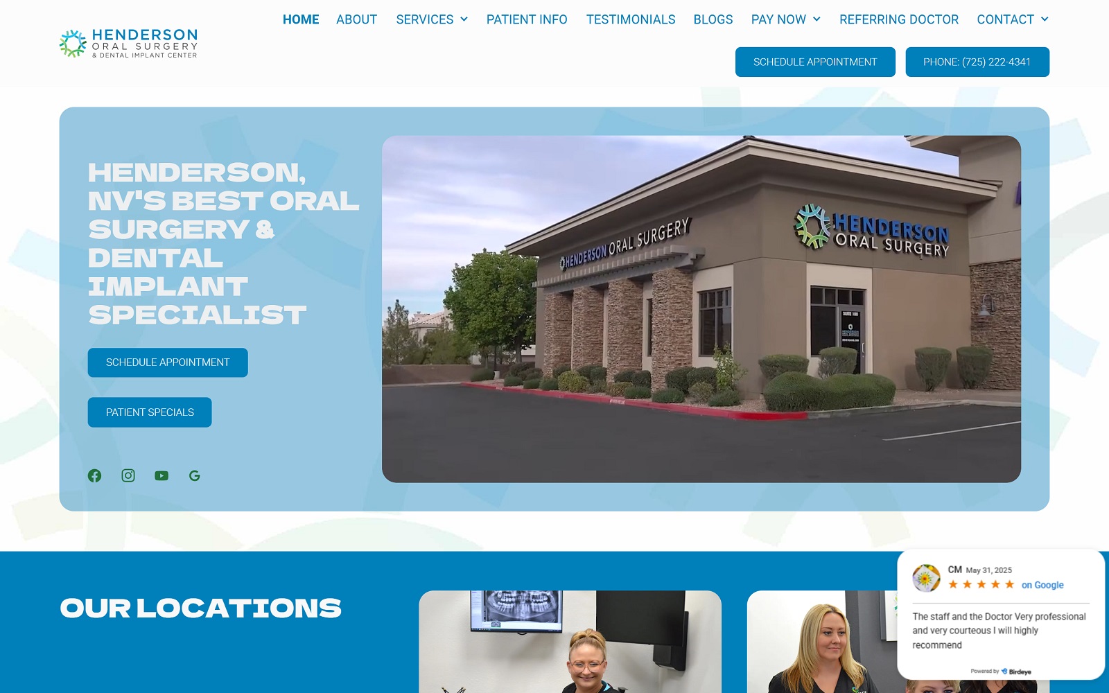 hendersonoralsurgery.com screenshot