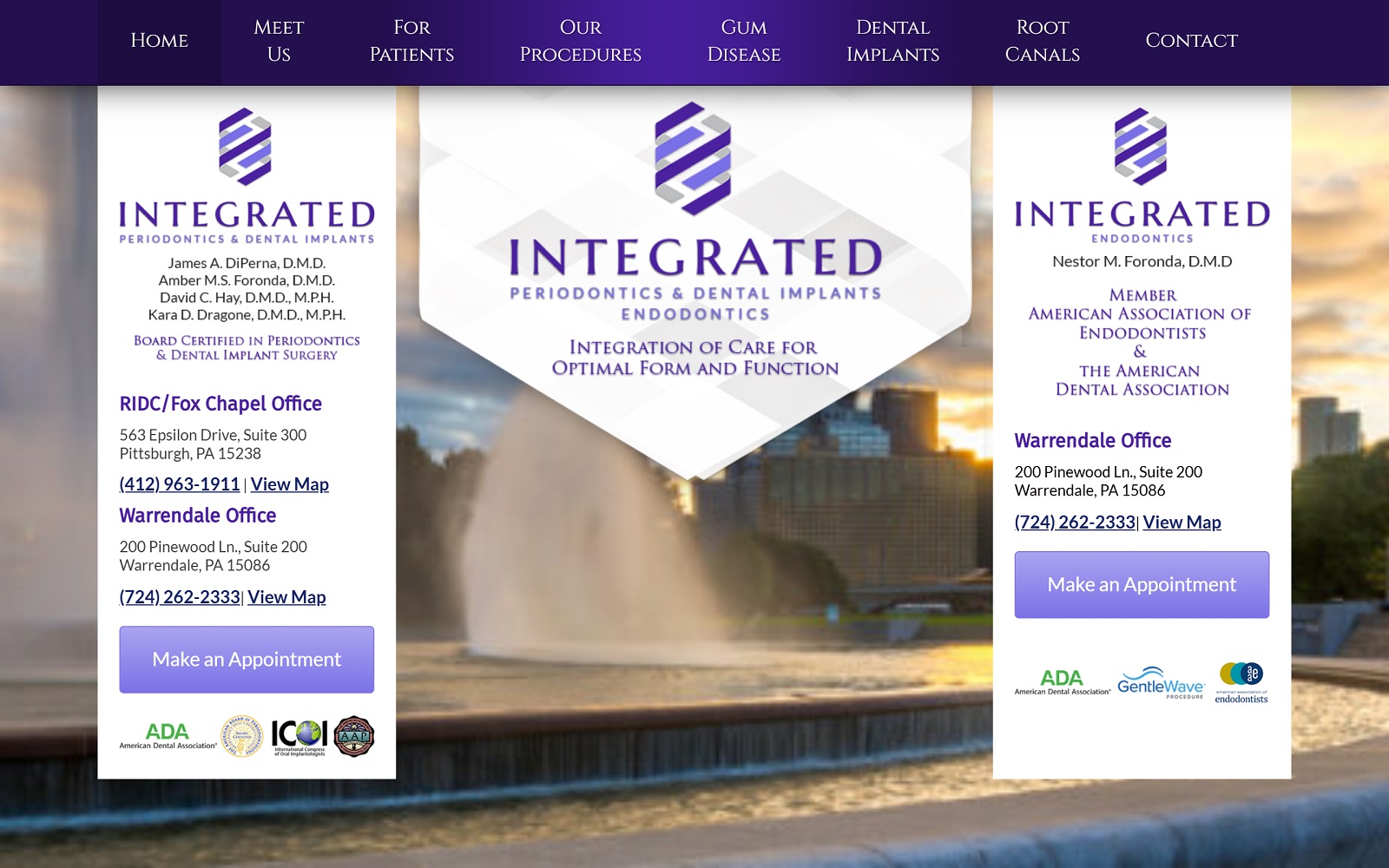 integratedperioimplants.com screenshot