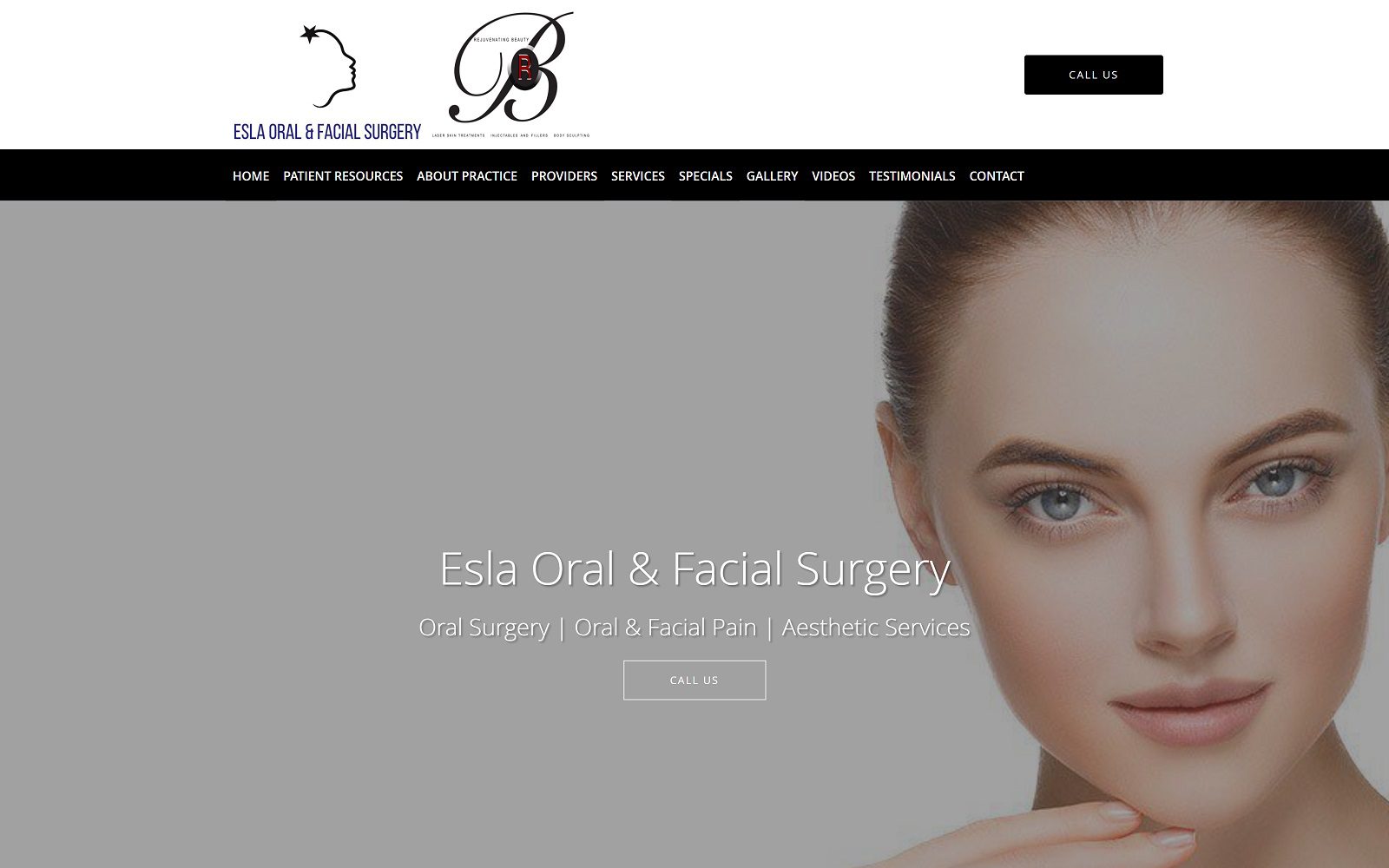The Screenshot of Oral & Facial Specialists: Alan Esla, MD Website