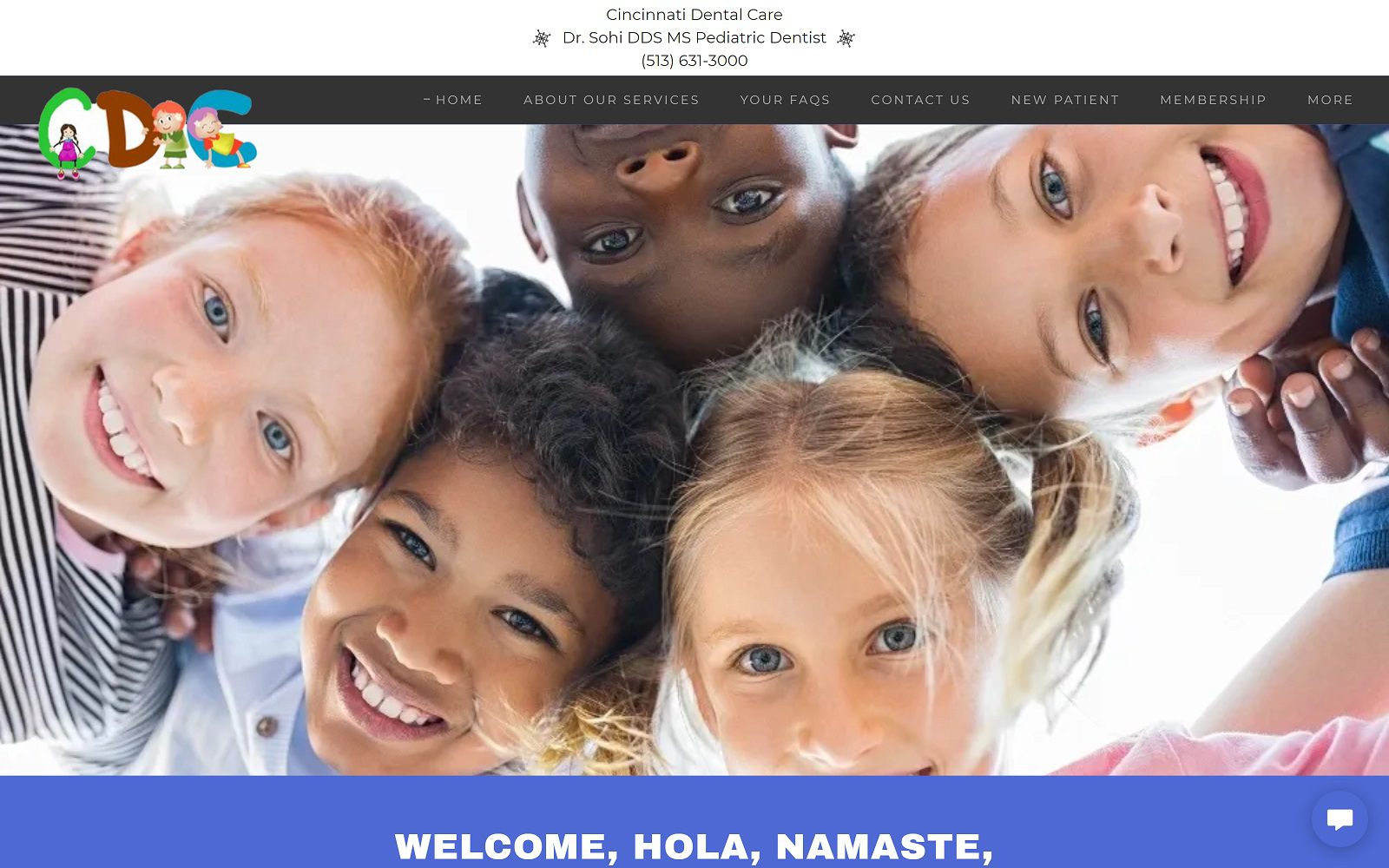 The screenshot of Cincinnati Dental Care Dr. Sohi Website