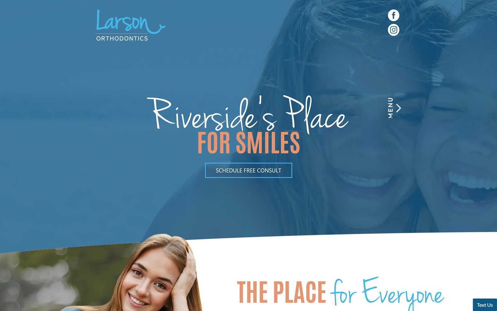 The Screenshot of Marc R. Larson, D.D.S., M.S. Riverside Orthodontist Website