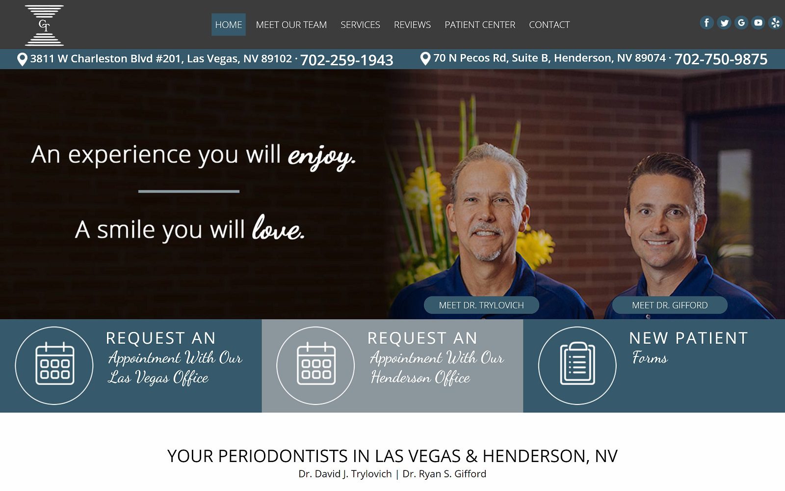 The Screenshot of Periodontics Limited - Henderson Website