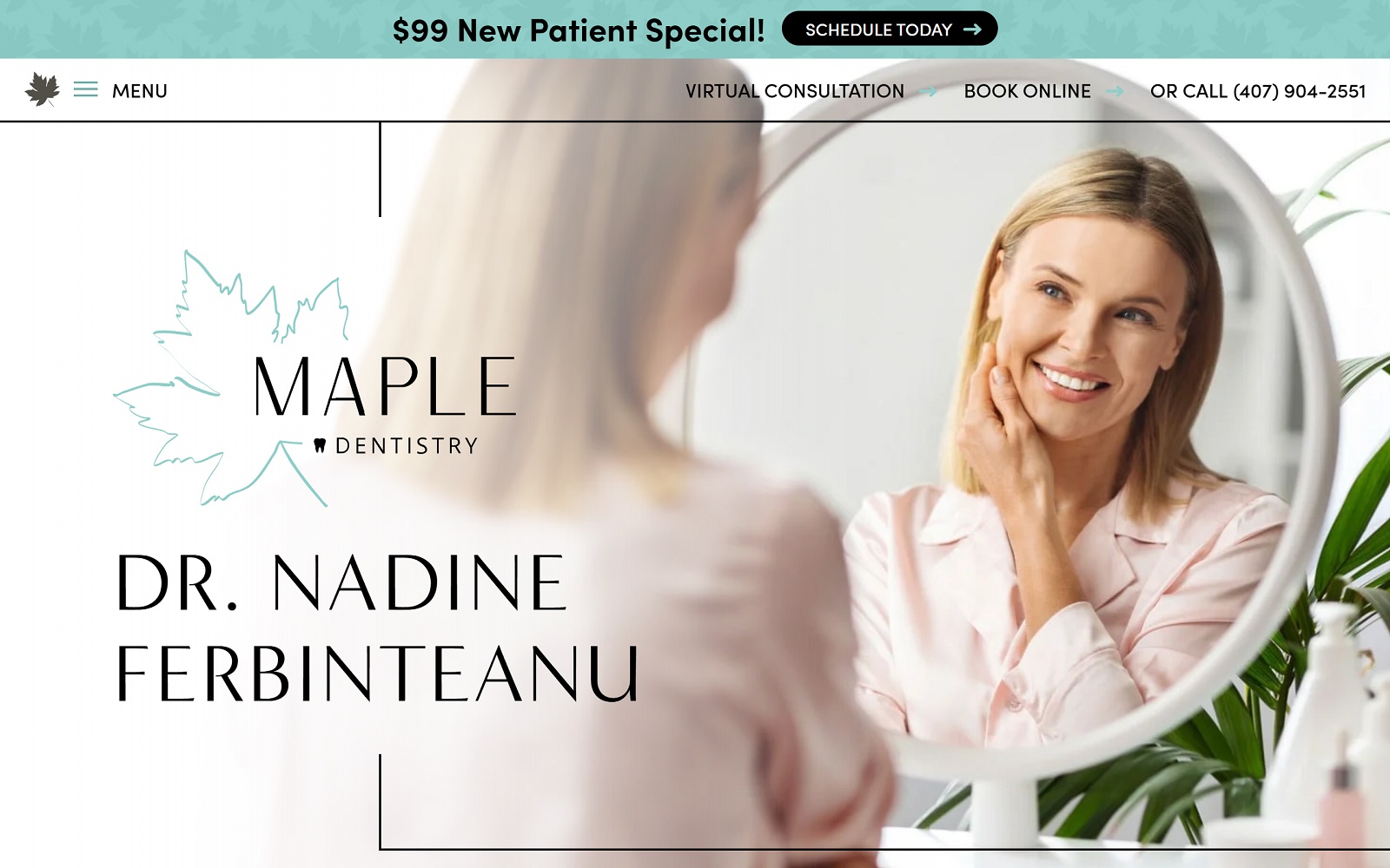 mapledentistryorlando.com screenshot