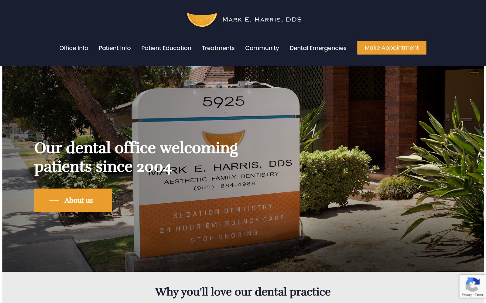 markharrisdds.com screenshot