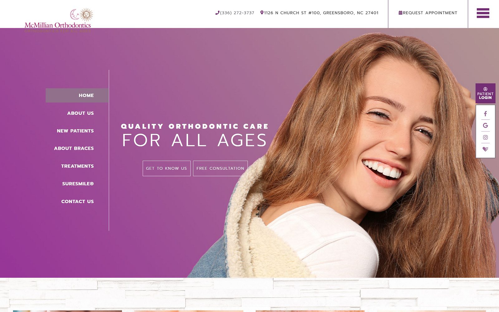 The Screenshot of McMillian Orthodontics Dr. Alison McMillian Website