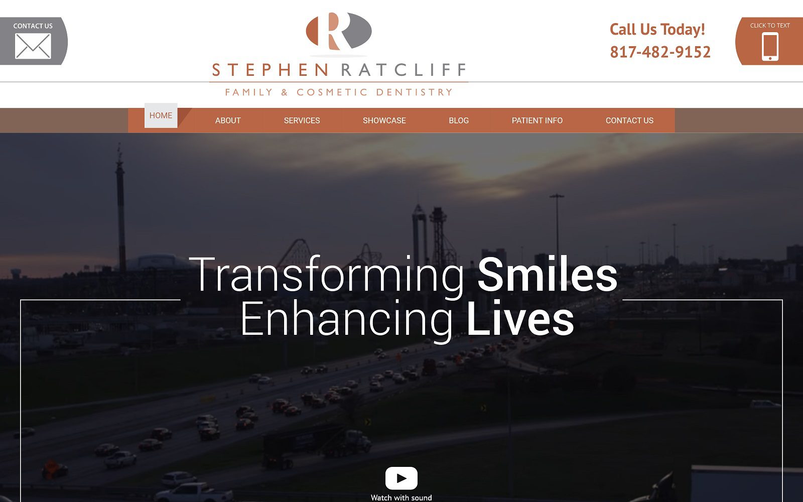 The Screenshot of Stephen Ratcliff Family & Cosmetic Dentistry Website