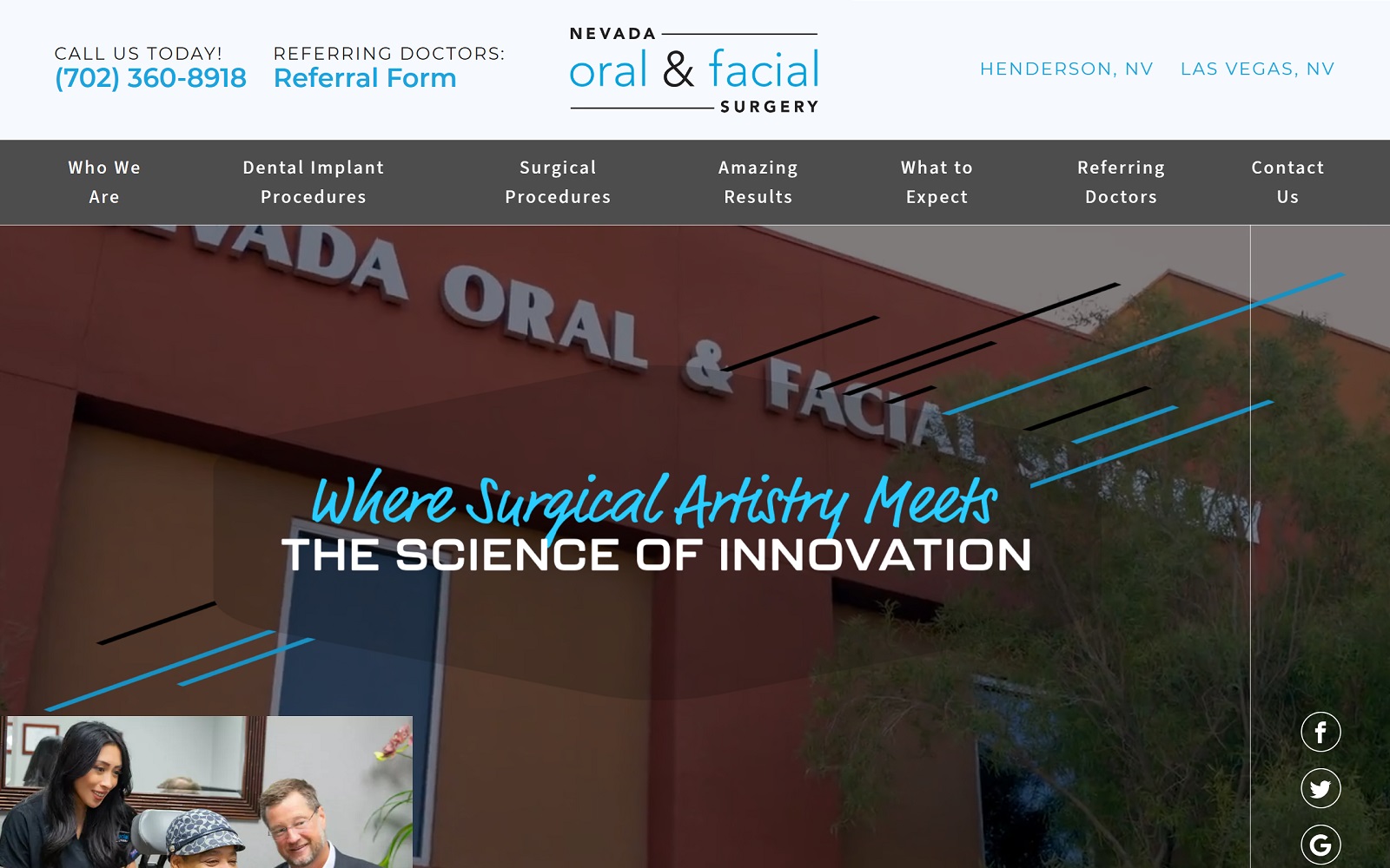 nevadaoralandfacialsurgery.com screenshot