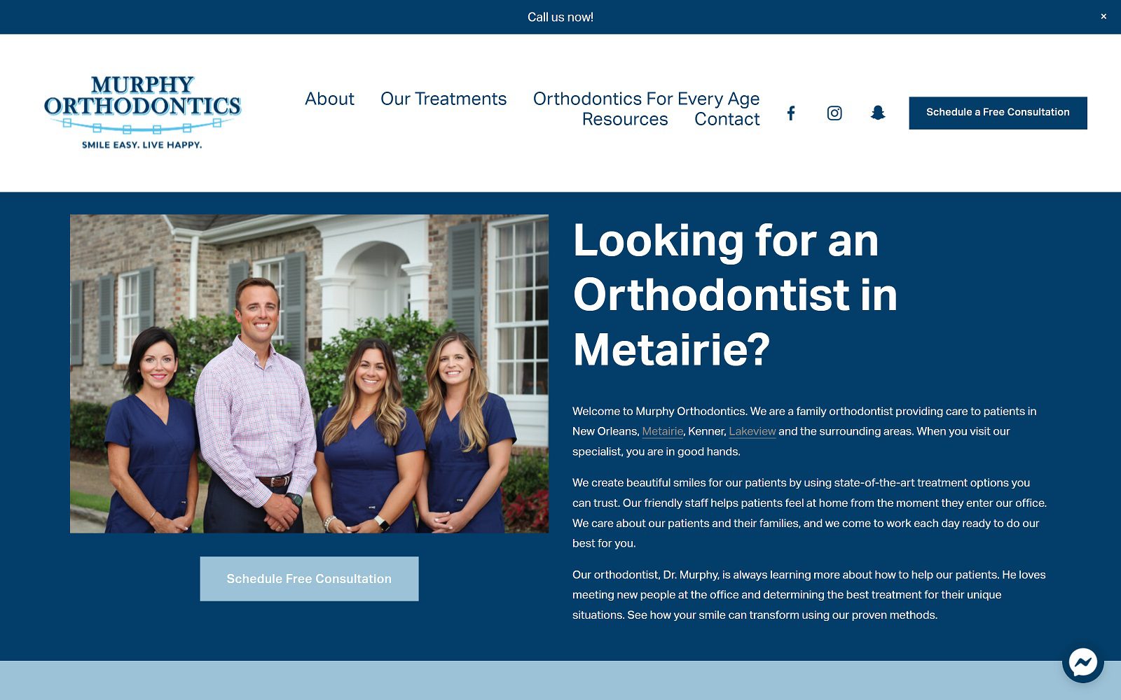 The Screenshot of Murphy Orthodontics Website