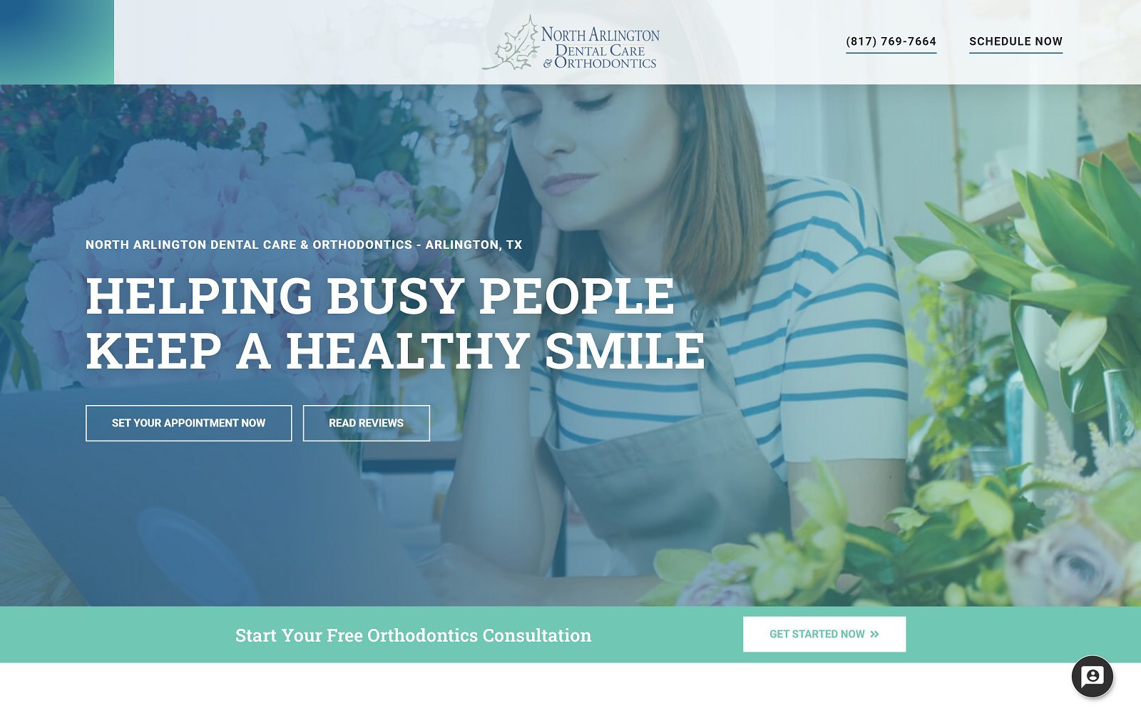 The Screenshot of North Arlington Dental Care & Orthodontics Website