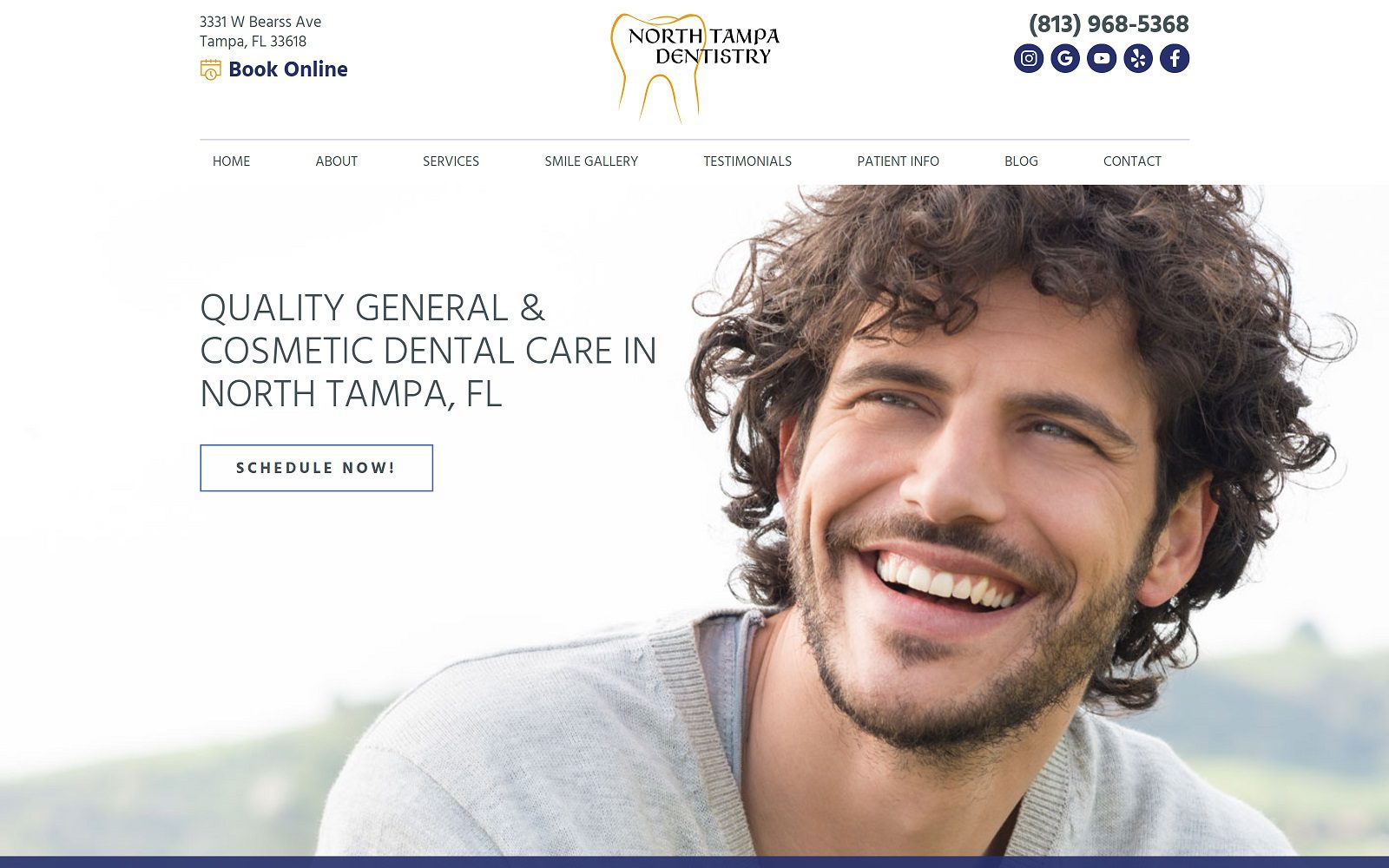 The Screenshot of North Tampa Dentistry: Robert Bellegarrigue DMD Website