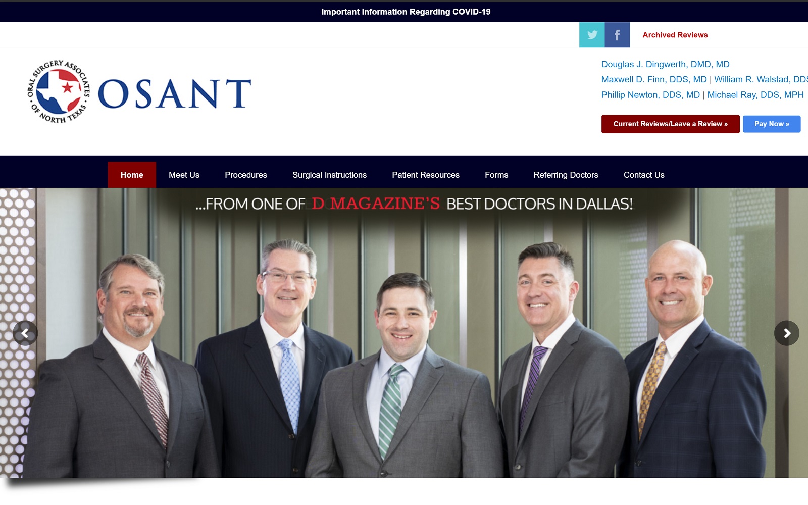 northtexasoralsurgery.com screenshot