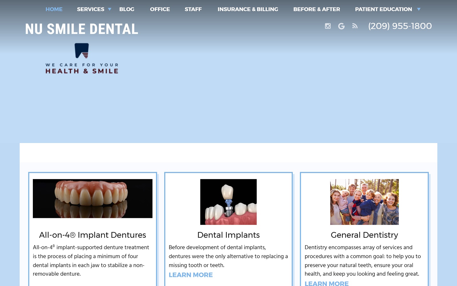nusmiledentalca.com screenshot