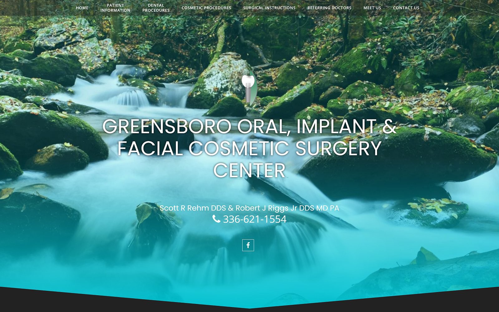 The Screenshot of Drs. Rehm and Riggs DDS MD Website