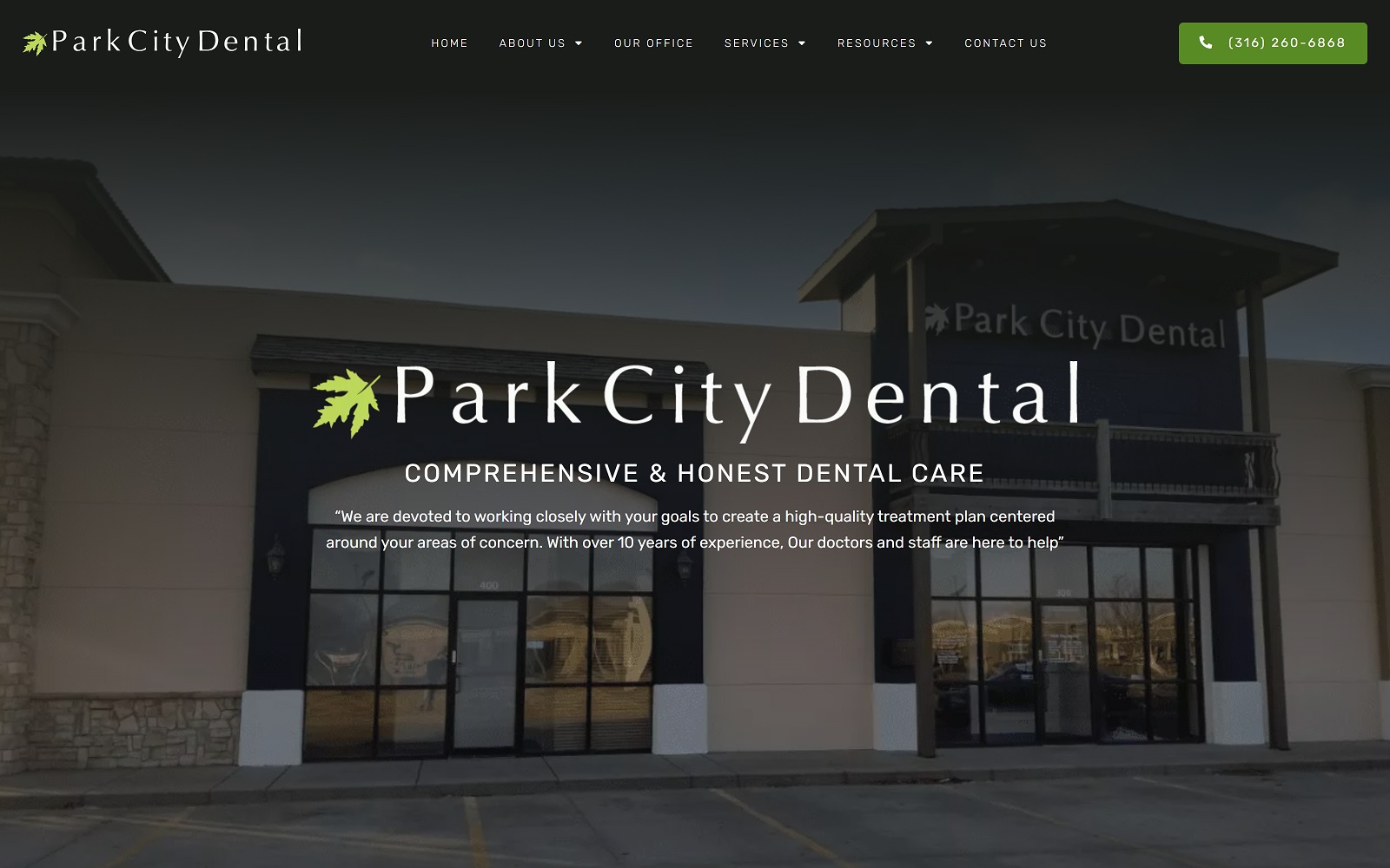 parkcitydds.com screenshot