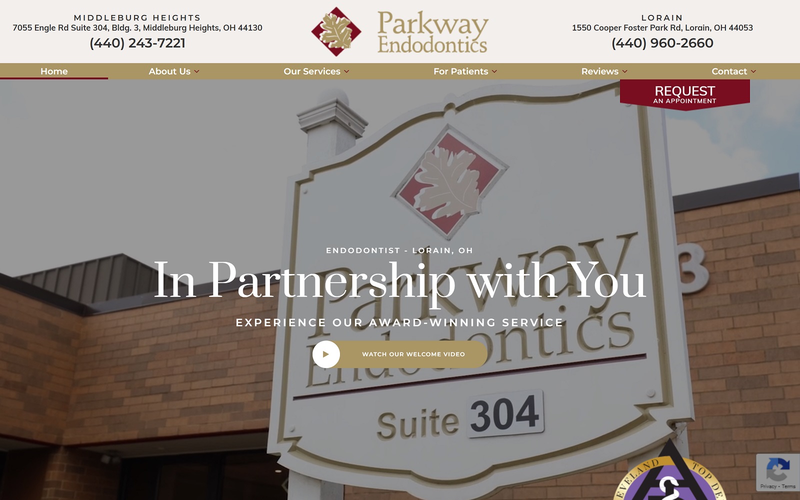 parkwayendodontics.com screenshot