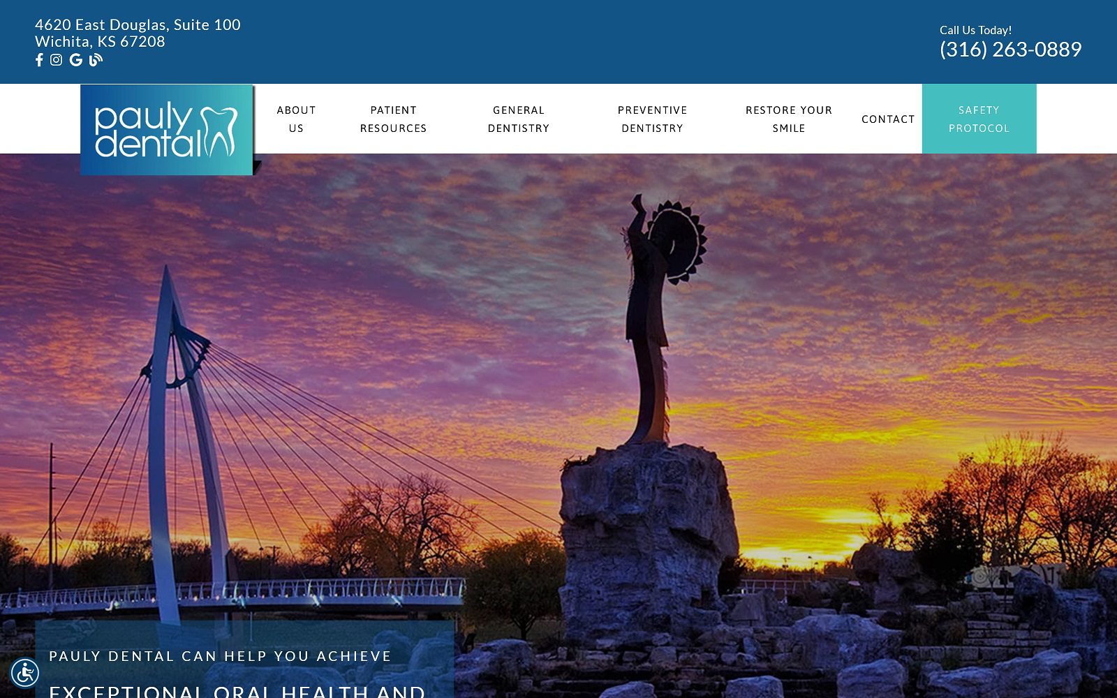 The Screenshot of Pauly Dental Website