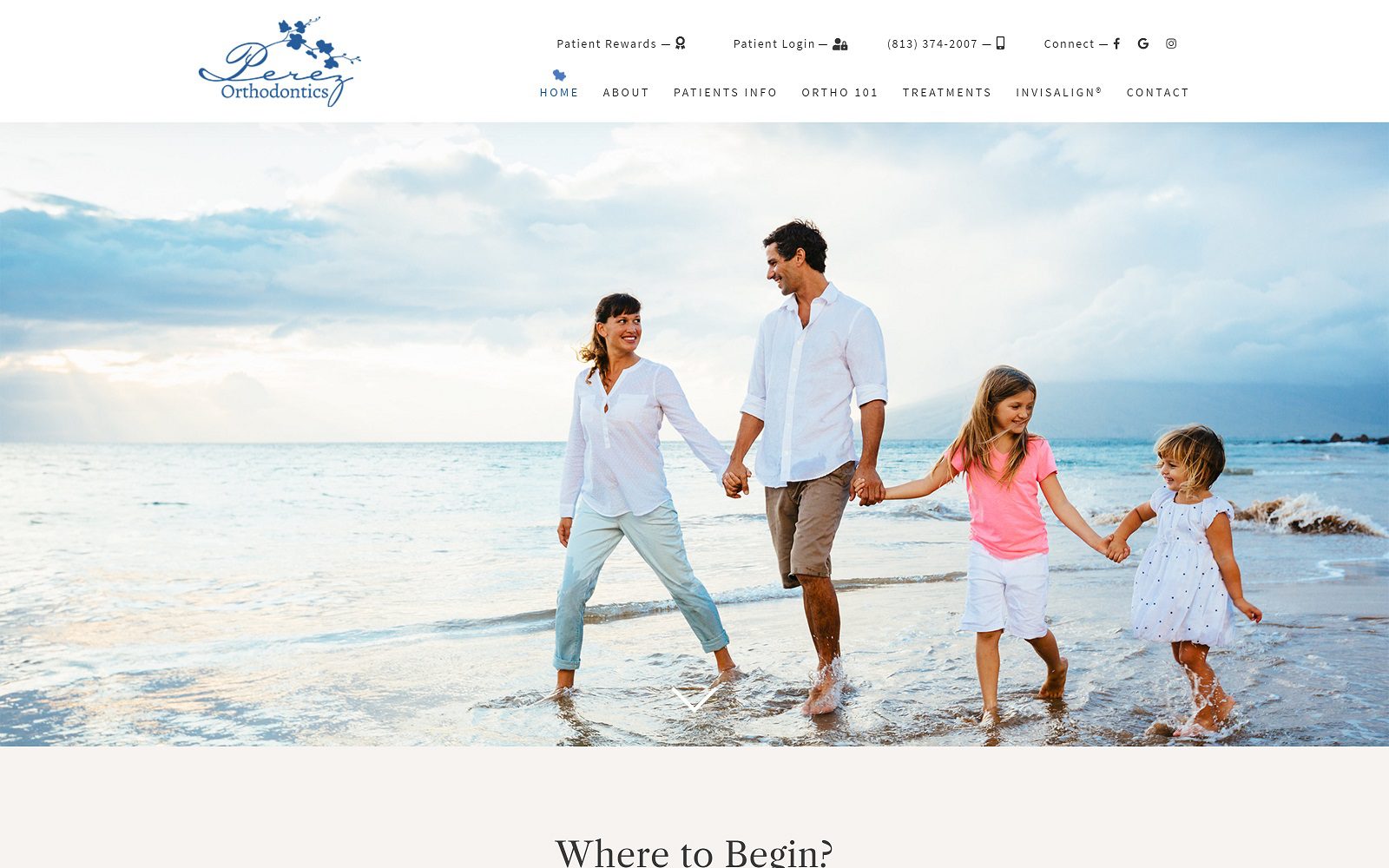 The Screenshot of Perez Orthodontics Dr. Barbara Perez Website