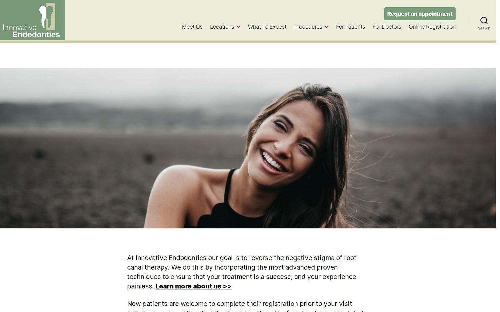 The Screenshot of Innovative Endodontics: Pittsburgh PA Website
