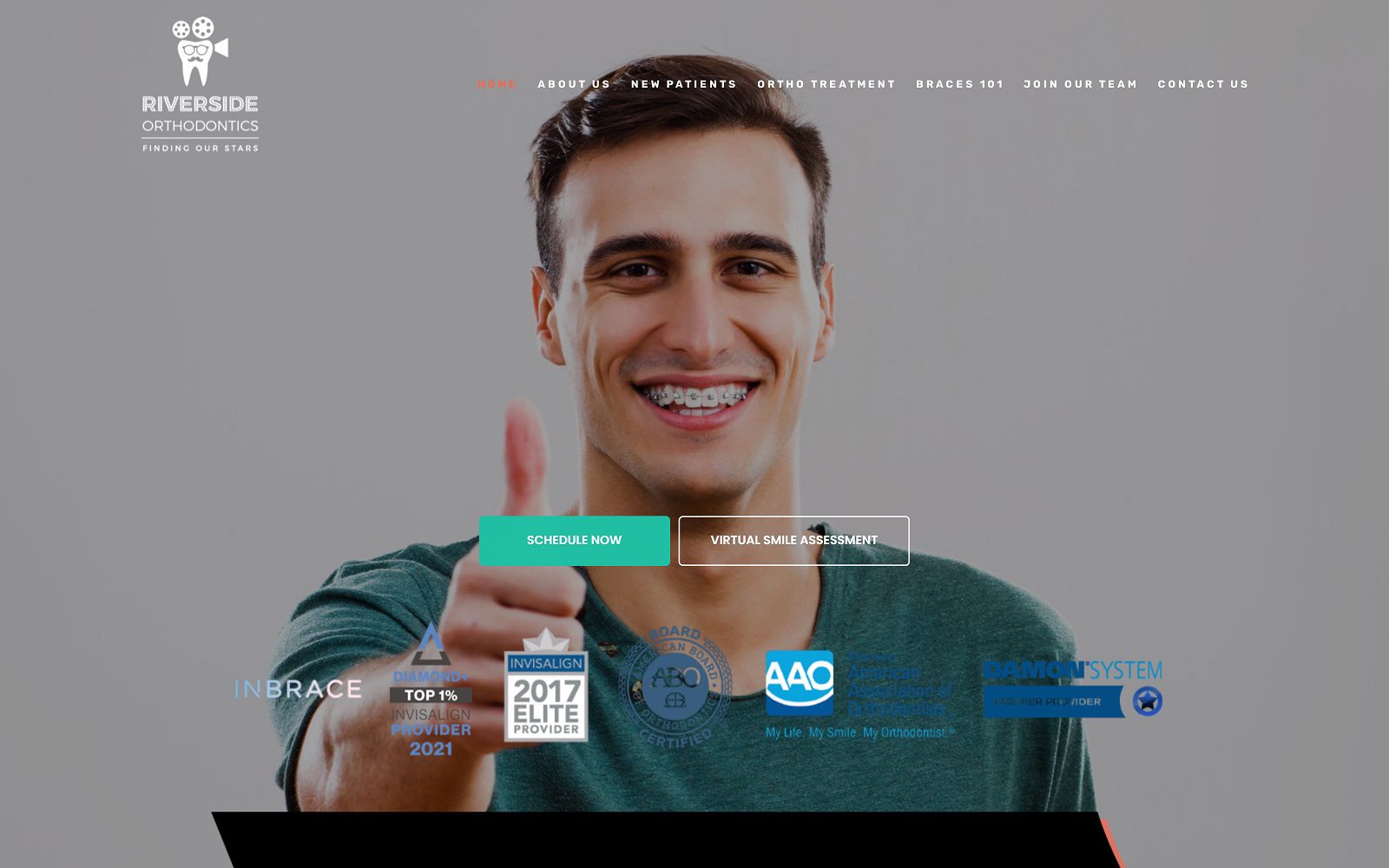 The Screenshot of Riverside Orthodontics by S&D Website