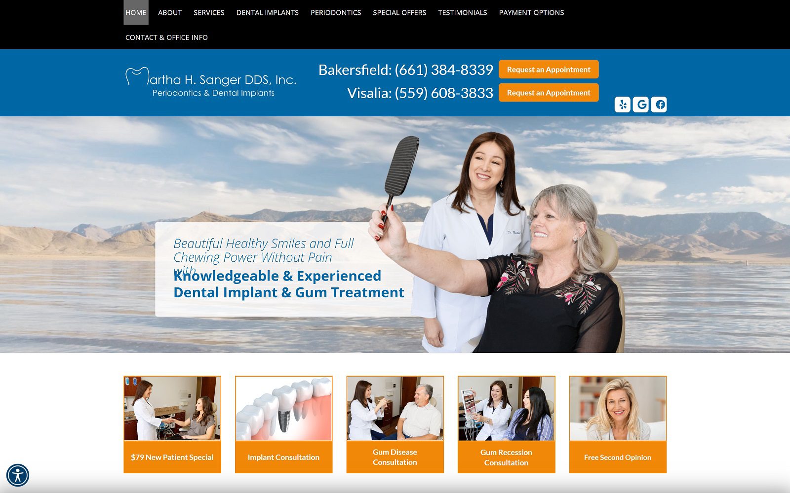 The Screenshot of Martha H Sanger Inc Website