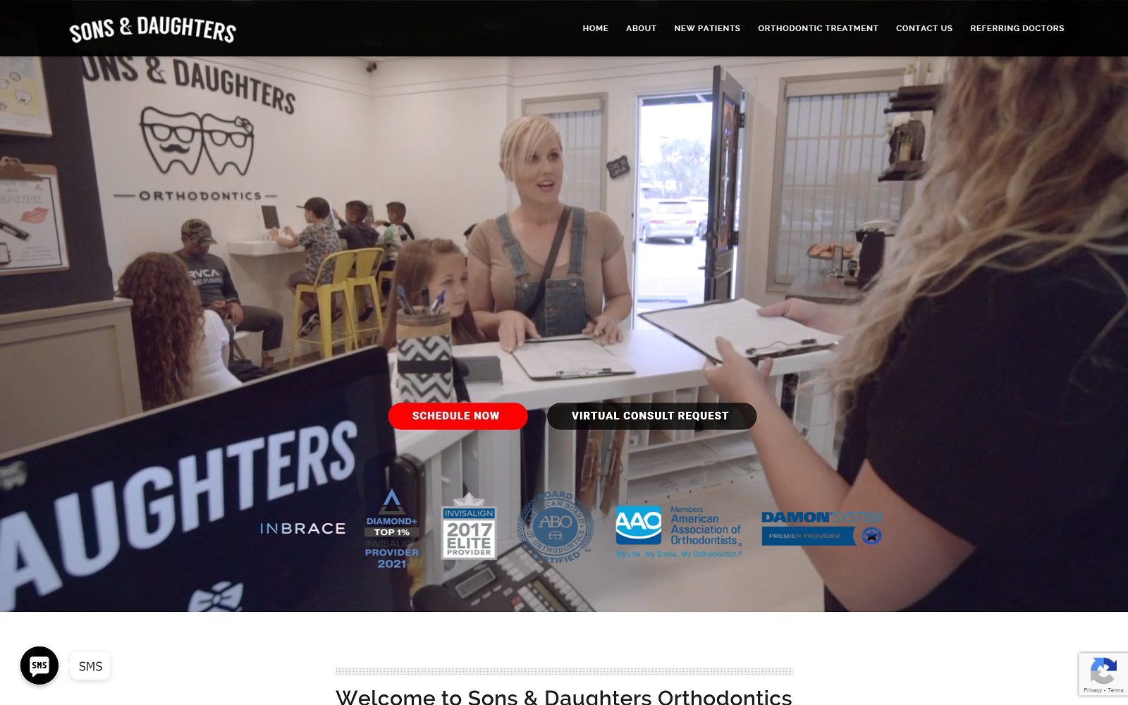 The Screenshot of Sons & Daughters Orthodontics Website