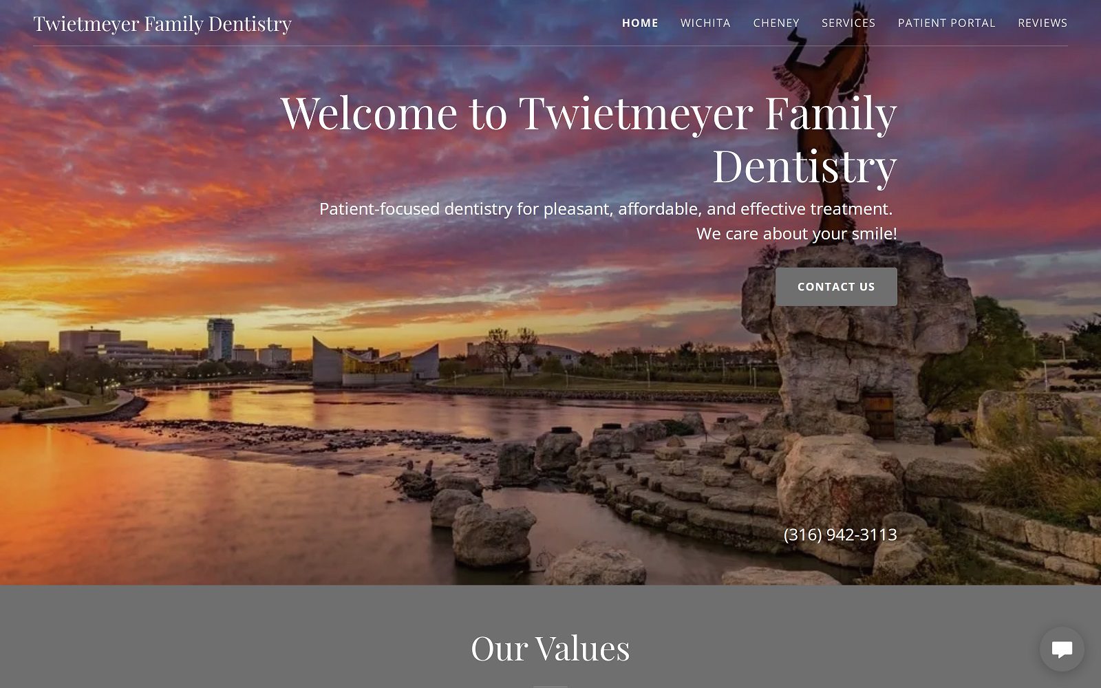 The Screenshot of Twietmeyer Family Dentistry Website