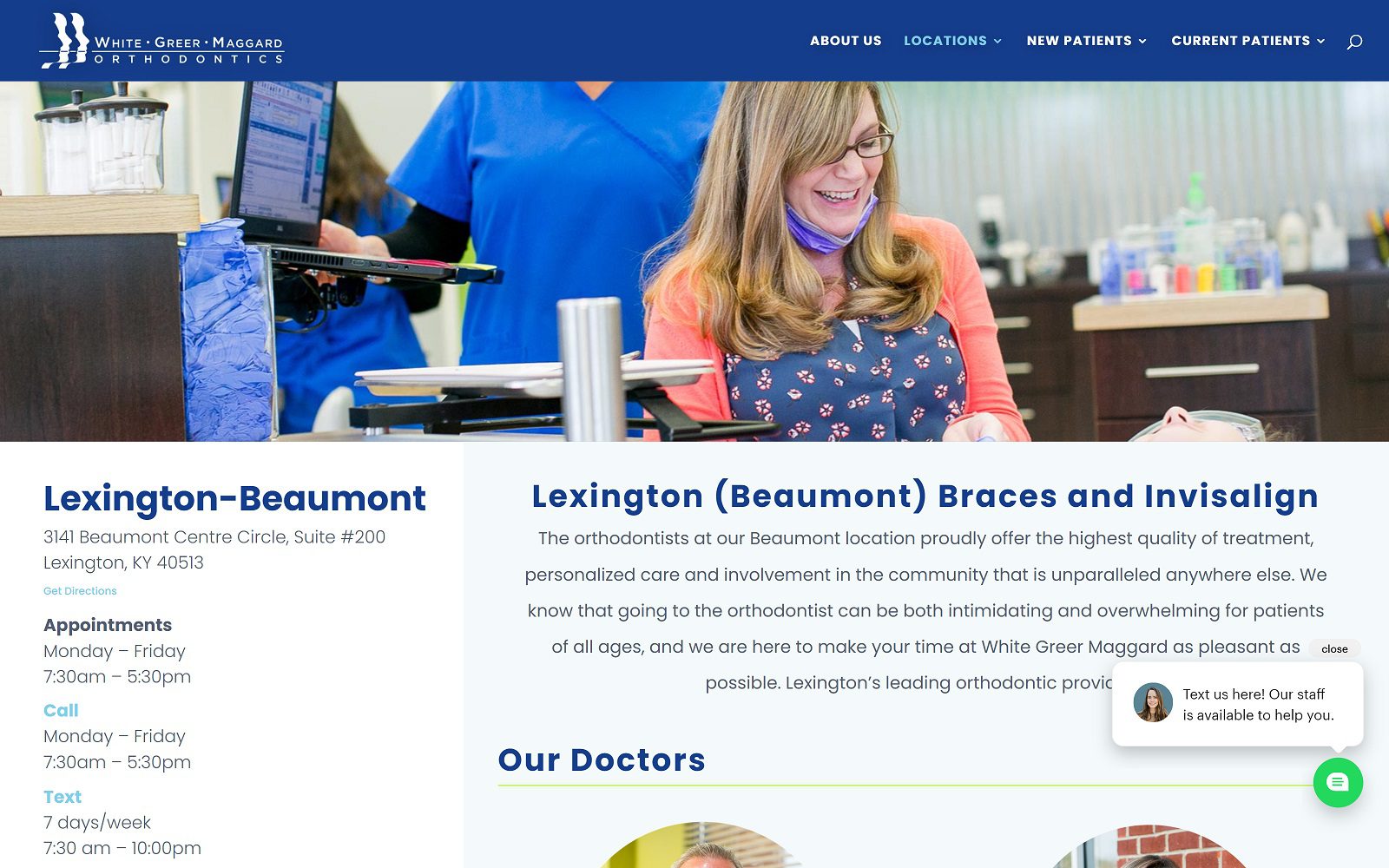 The Screenshot of White, Greer & Maggard Orthodontics Website