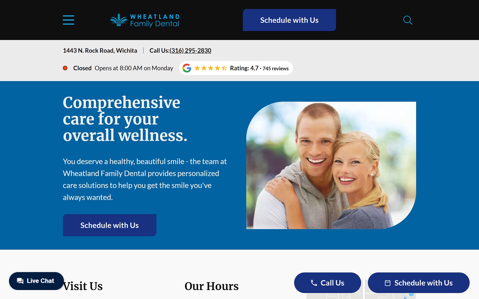 wheatlandfamilydental.com screenshot