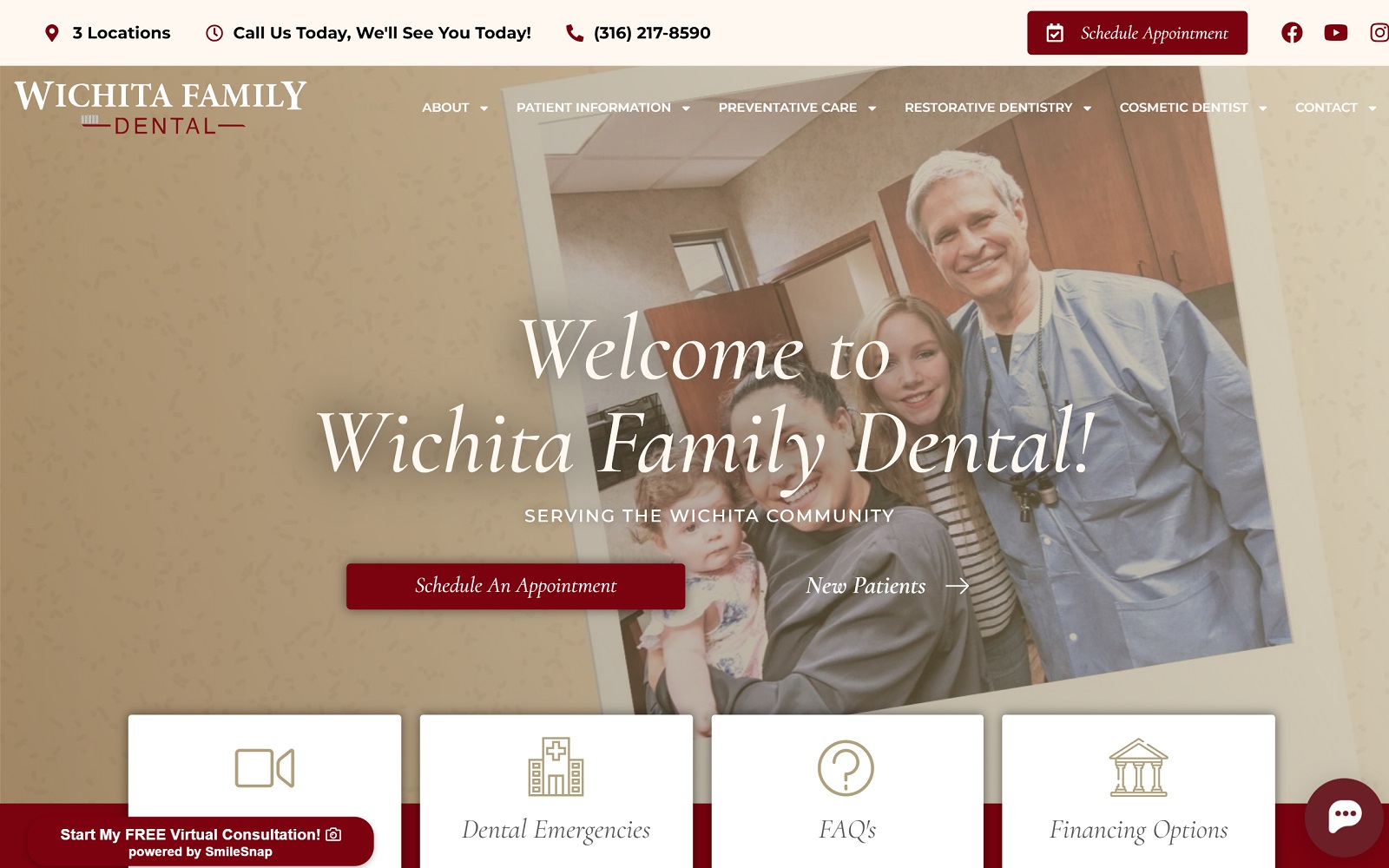 wichitafamilydental.com screenshot