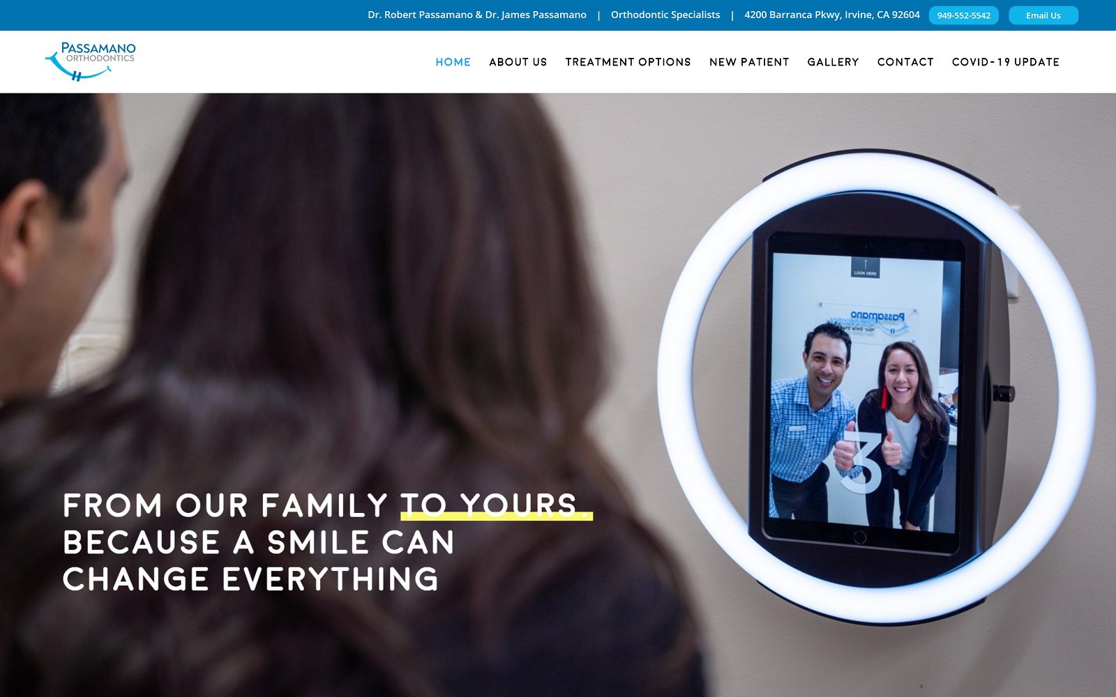 The Screenshot of Passamano Orthodontics Website