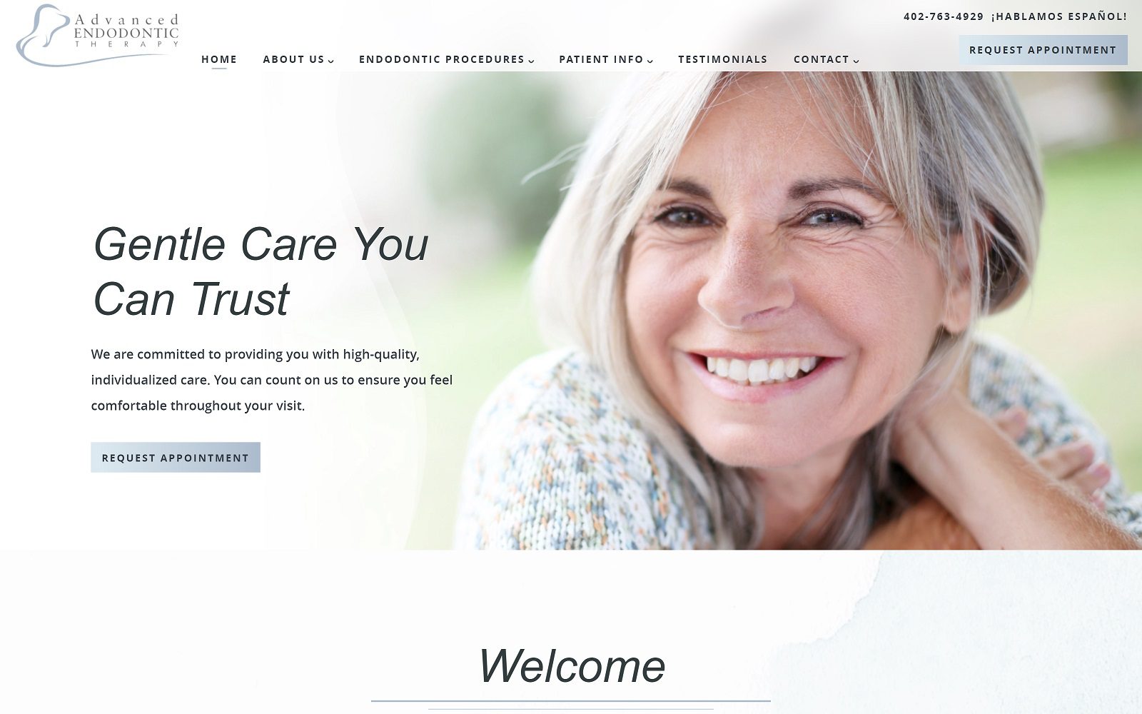 The Screenshot of Advanced Endodontic Therapy Website
