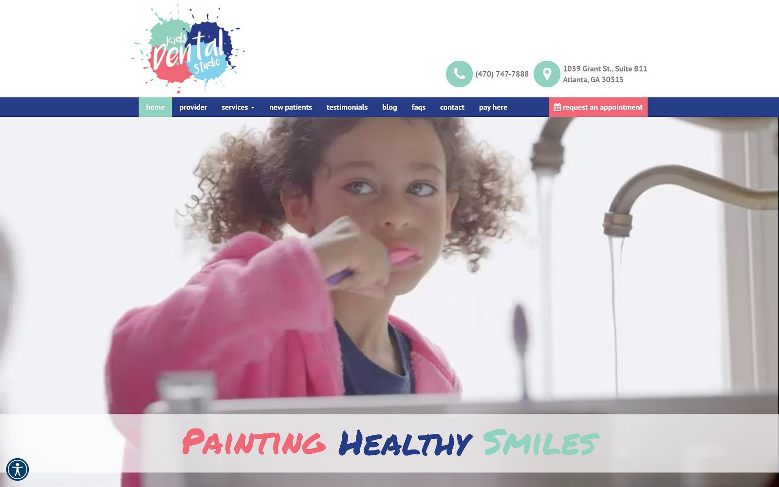 The Screenshot of Kids Dental Studio Dr. Nikky Shotwell Website