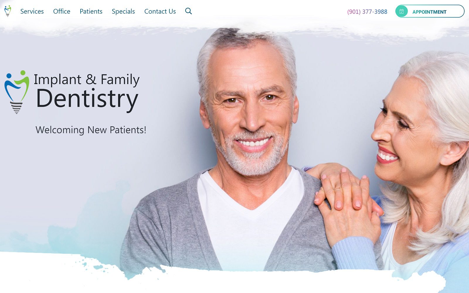 The Screenshot of Implant and Family Dentistry: Timothy J. Hacker, DDS Website