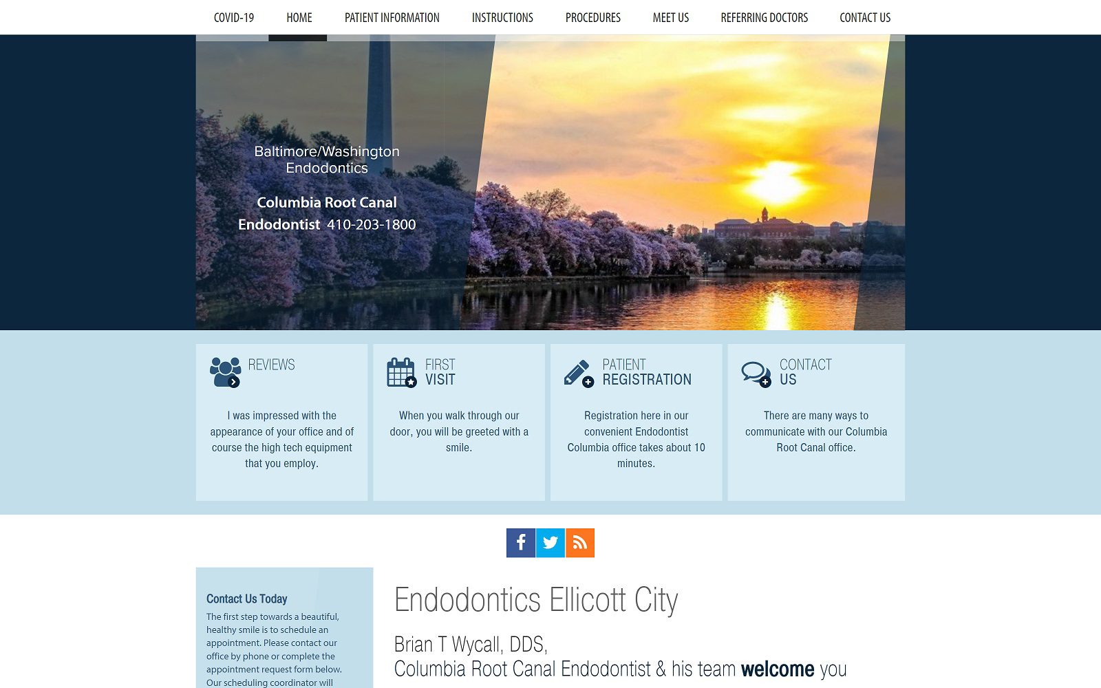 The Screenshot of Baltimore Washington Endodontics Dr. Brian Wycall