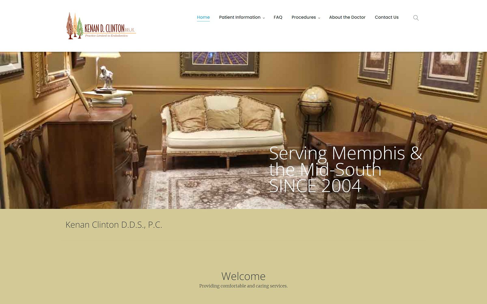 The Screenshot of Kenan Clinton PC Website