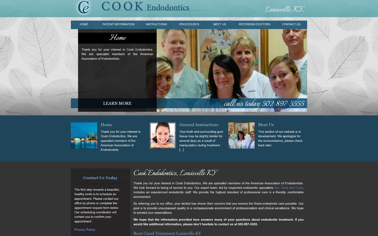 The Screenshot of Cook Endodontics Website