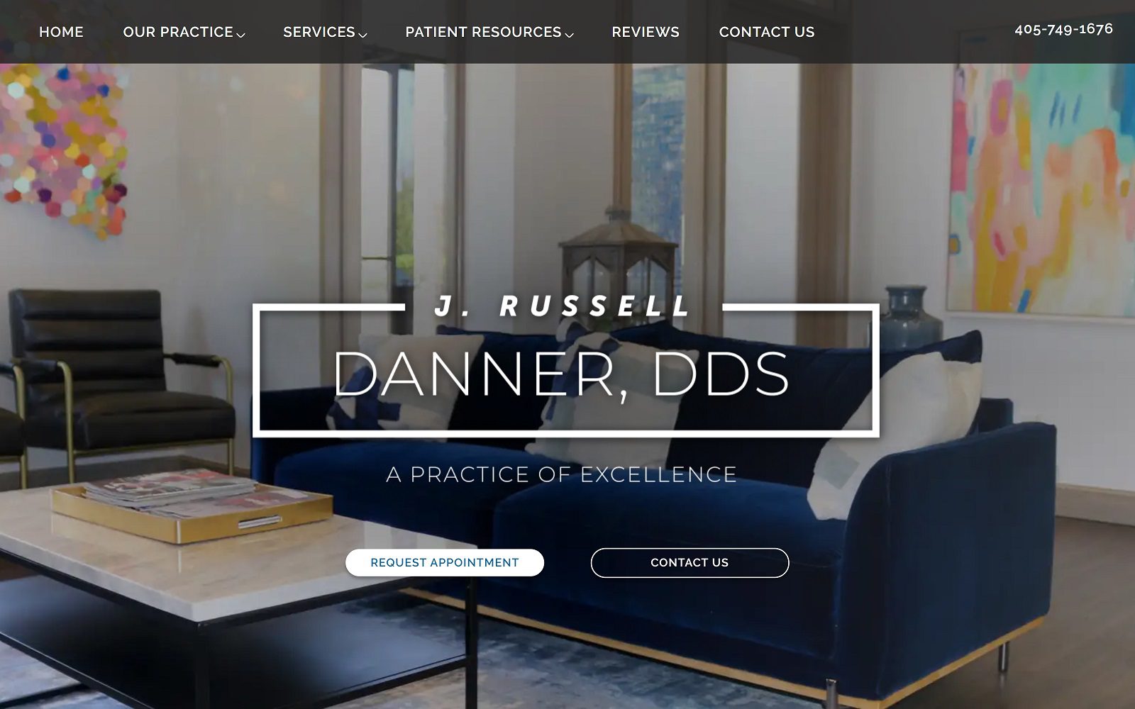 The Screenshot of Russell Danner DDS Website