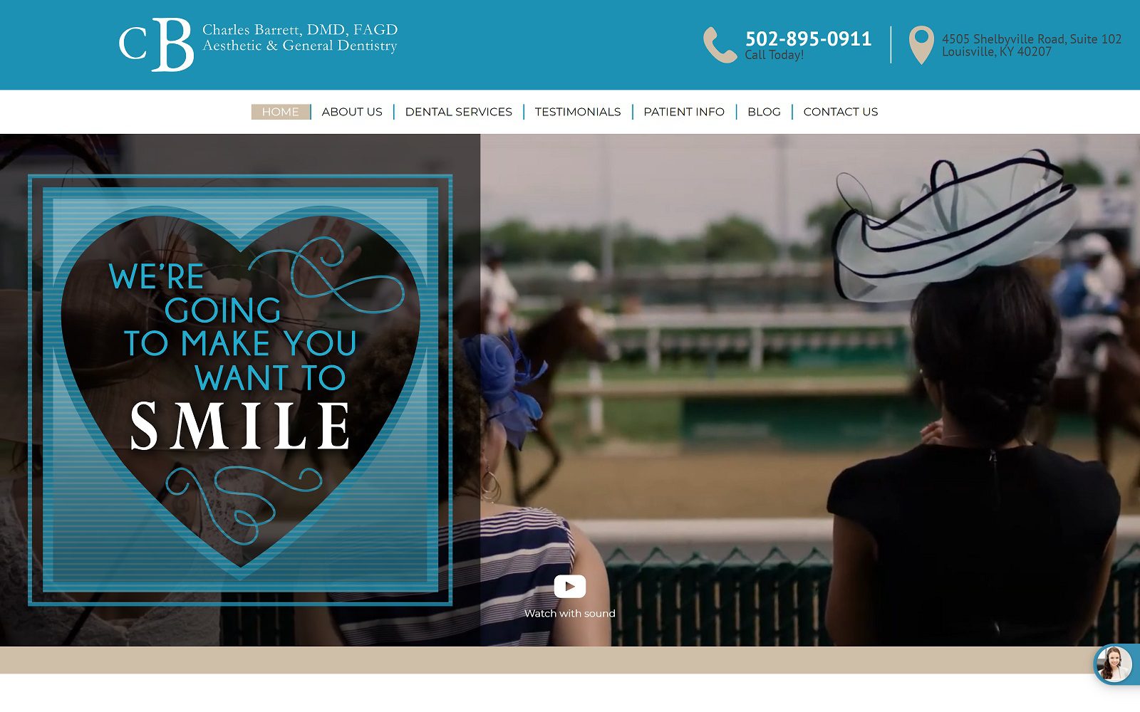 The Screenshot of Barrett Dental Care Dr. Charles Barrett Website