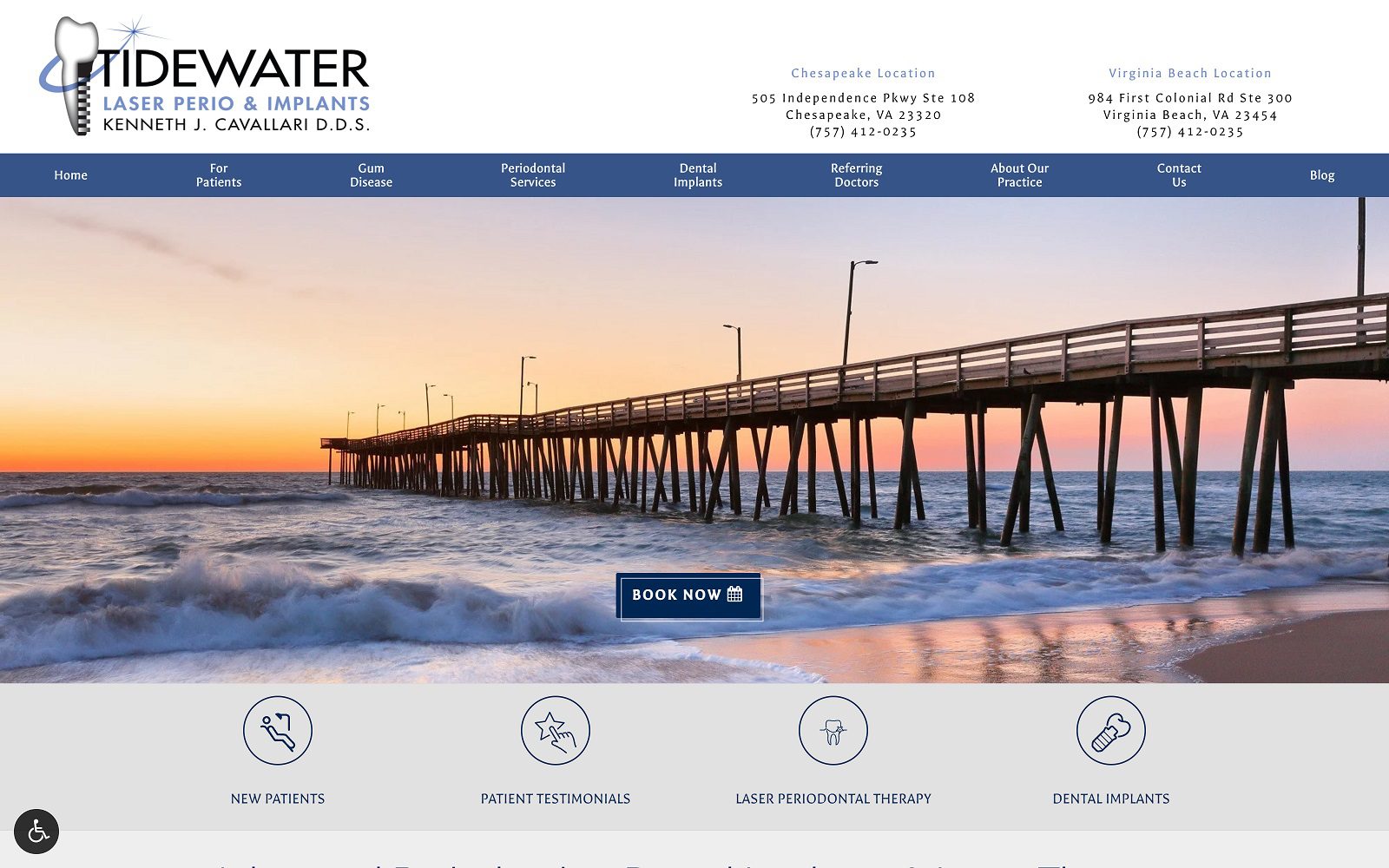 The Screenshot of Kenneth Cavallari, DDS of Chesapeake drcavallari.com Website